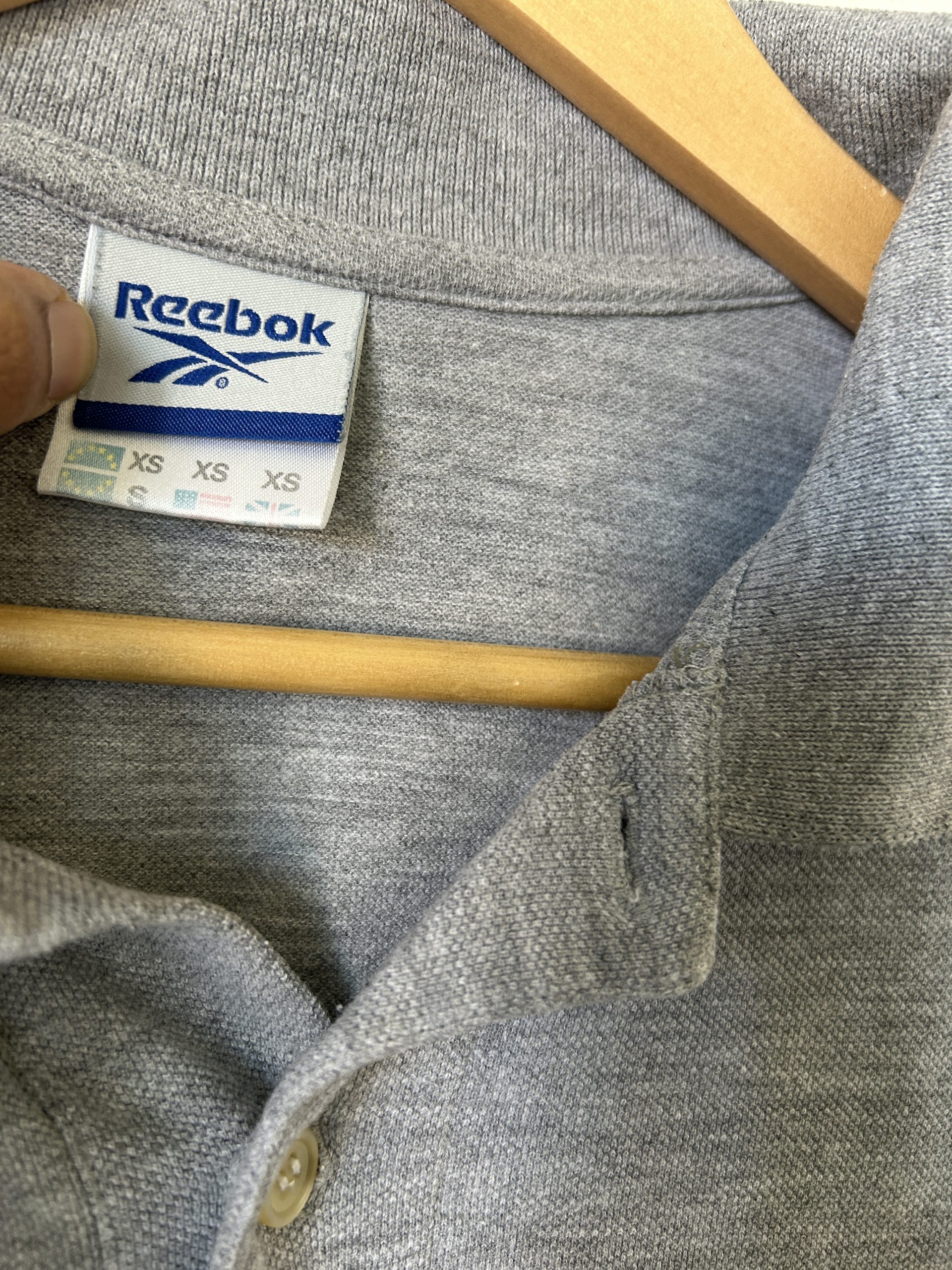 Reebok Grey Polo Shirt XS Classic Casual 2140 image 5
