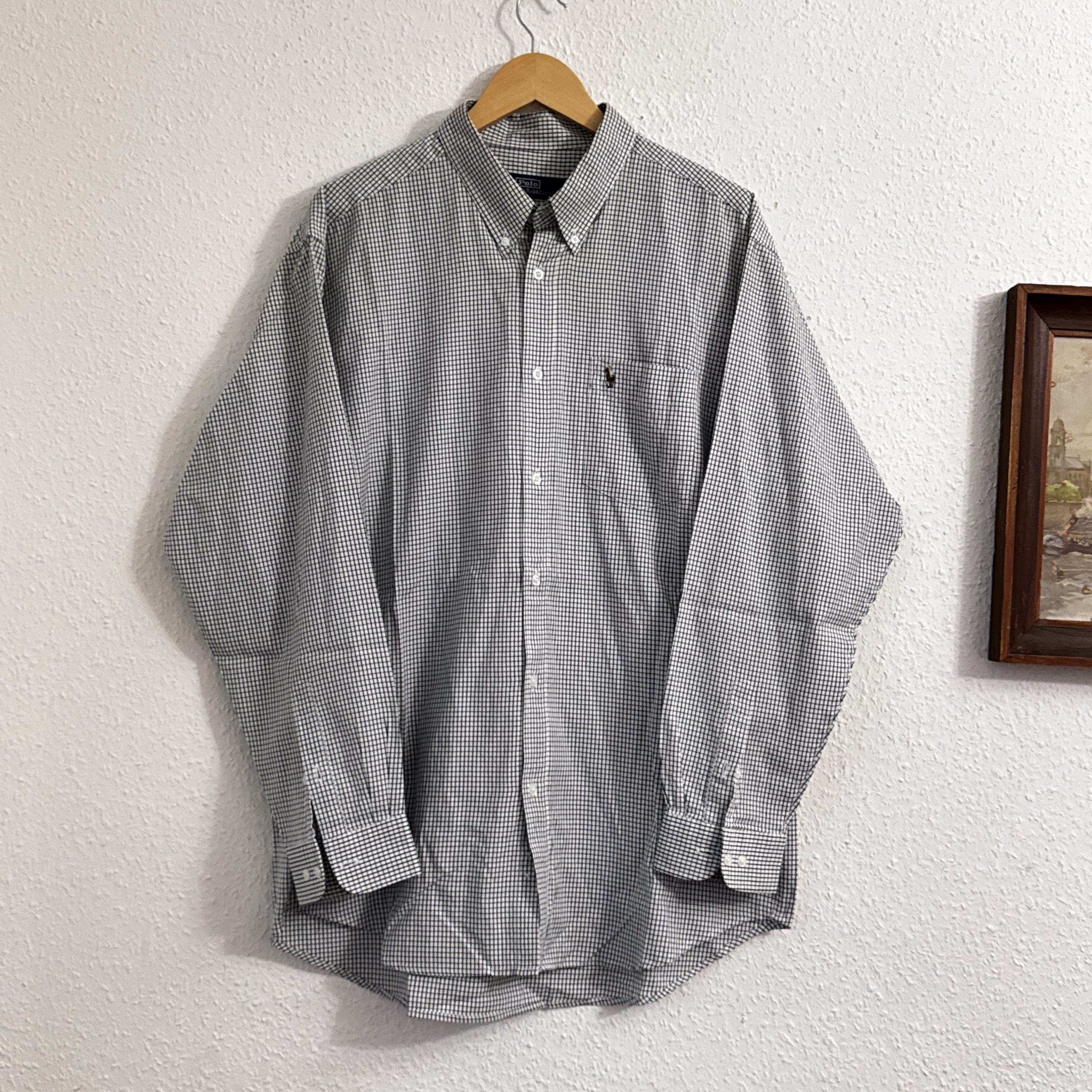 Polo by Ralph Lauren Navy & White Check Shirt XXL - 2193