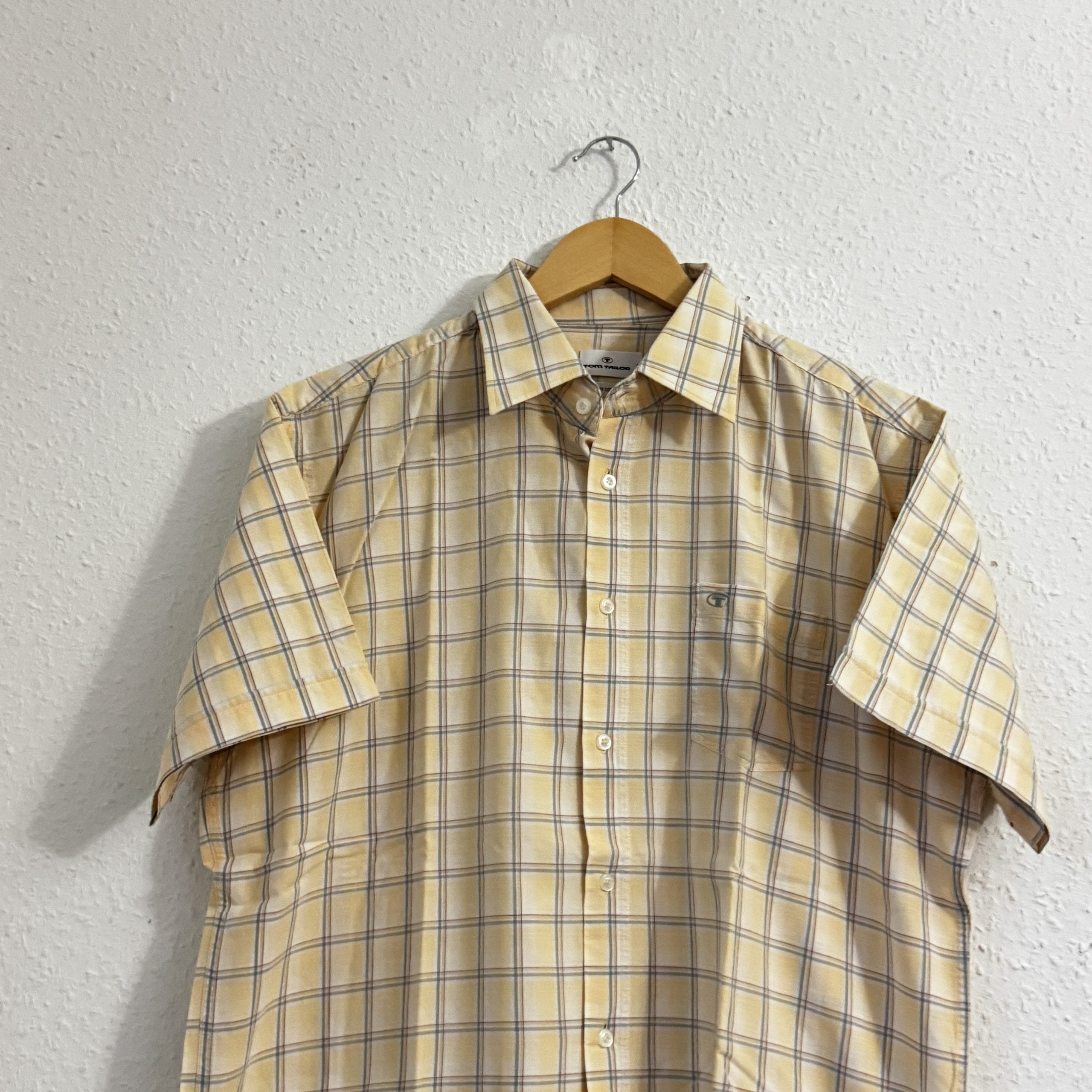 Tom Tailor Yellow Checked Cotton Shirt XL- 2189 image 2