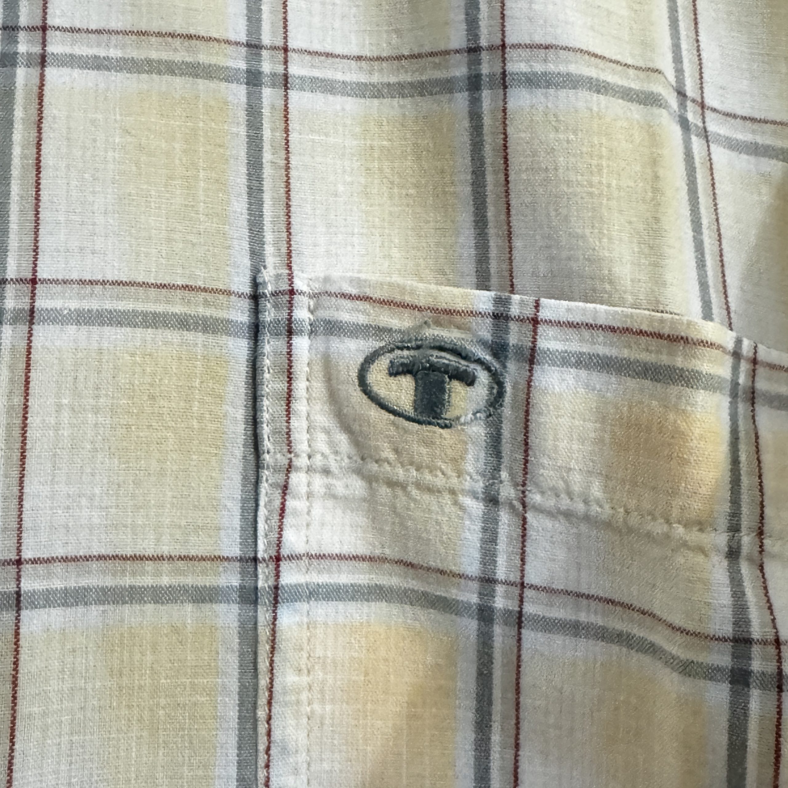 Tom Tailor Yellow Checked Cotton Shirt XL- 2189 image 3