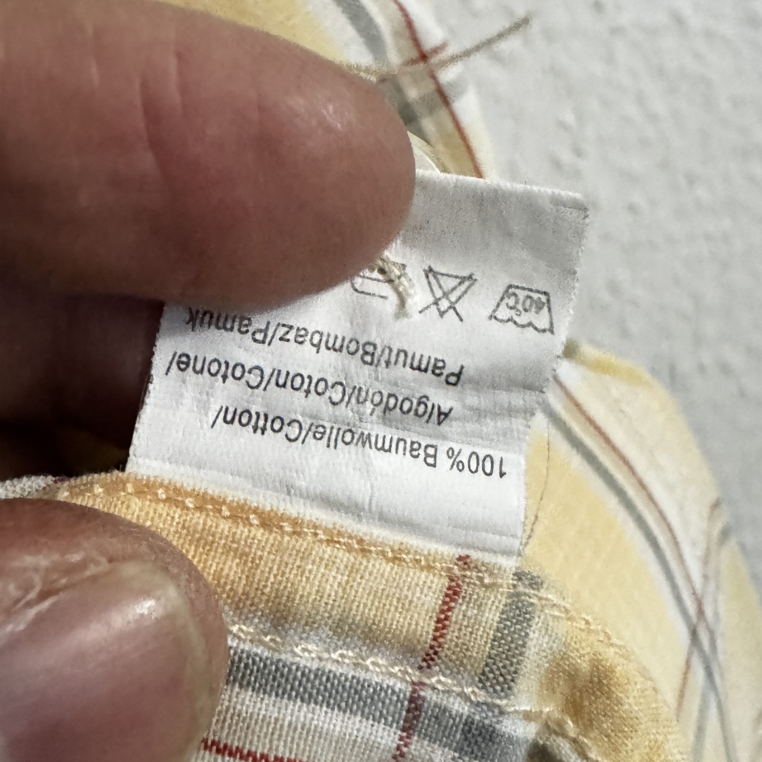 Tom Tailor Yellow Checked Cotton Shirt XL- 2189 image 6