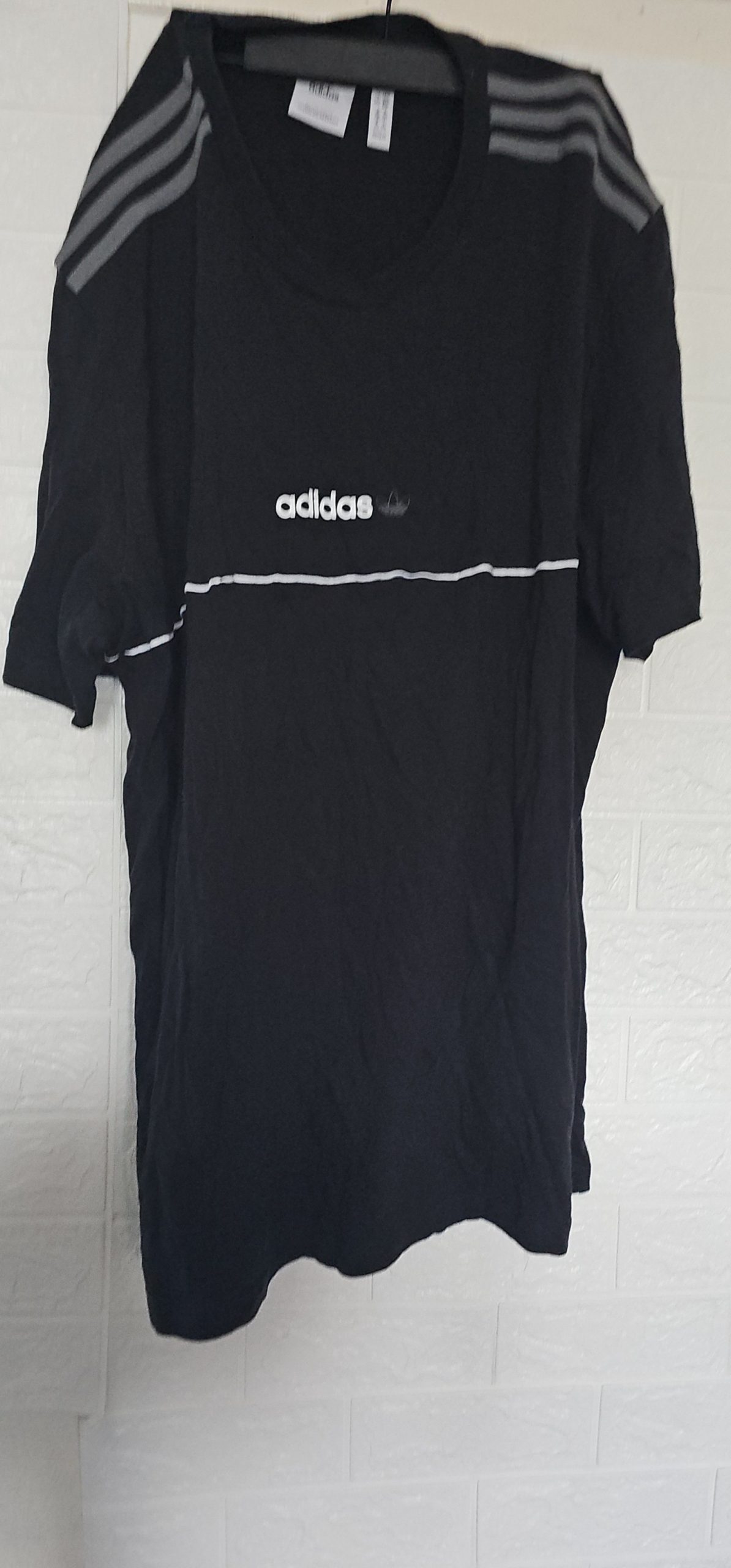 Adidas Black & Grey Logo T-Shirt Size 2xl
