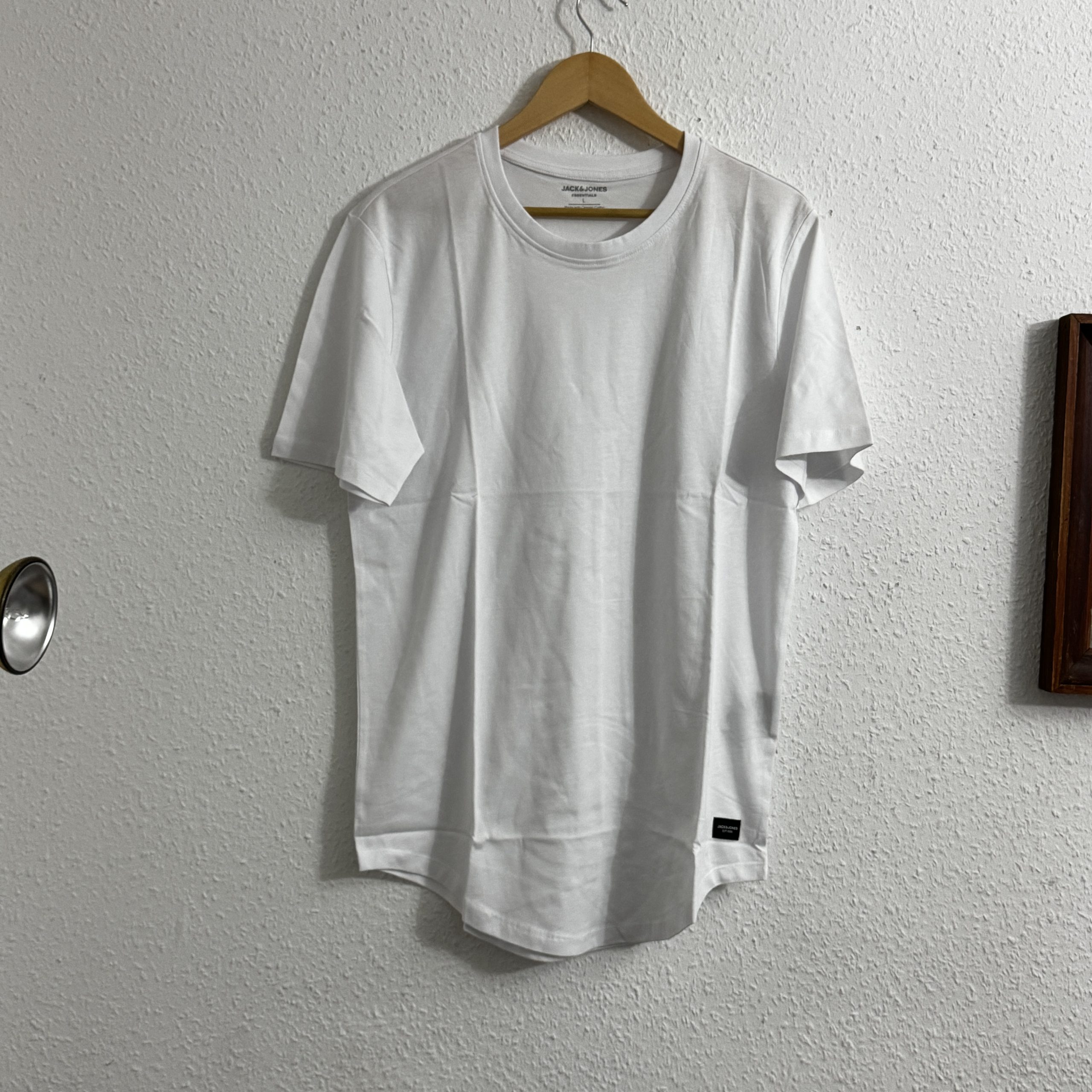 Jack & Jones White Crew Neck T-Shirt L Organic Cotton - 2217