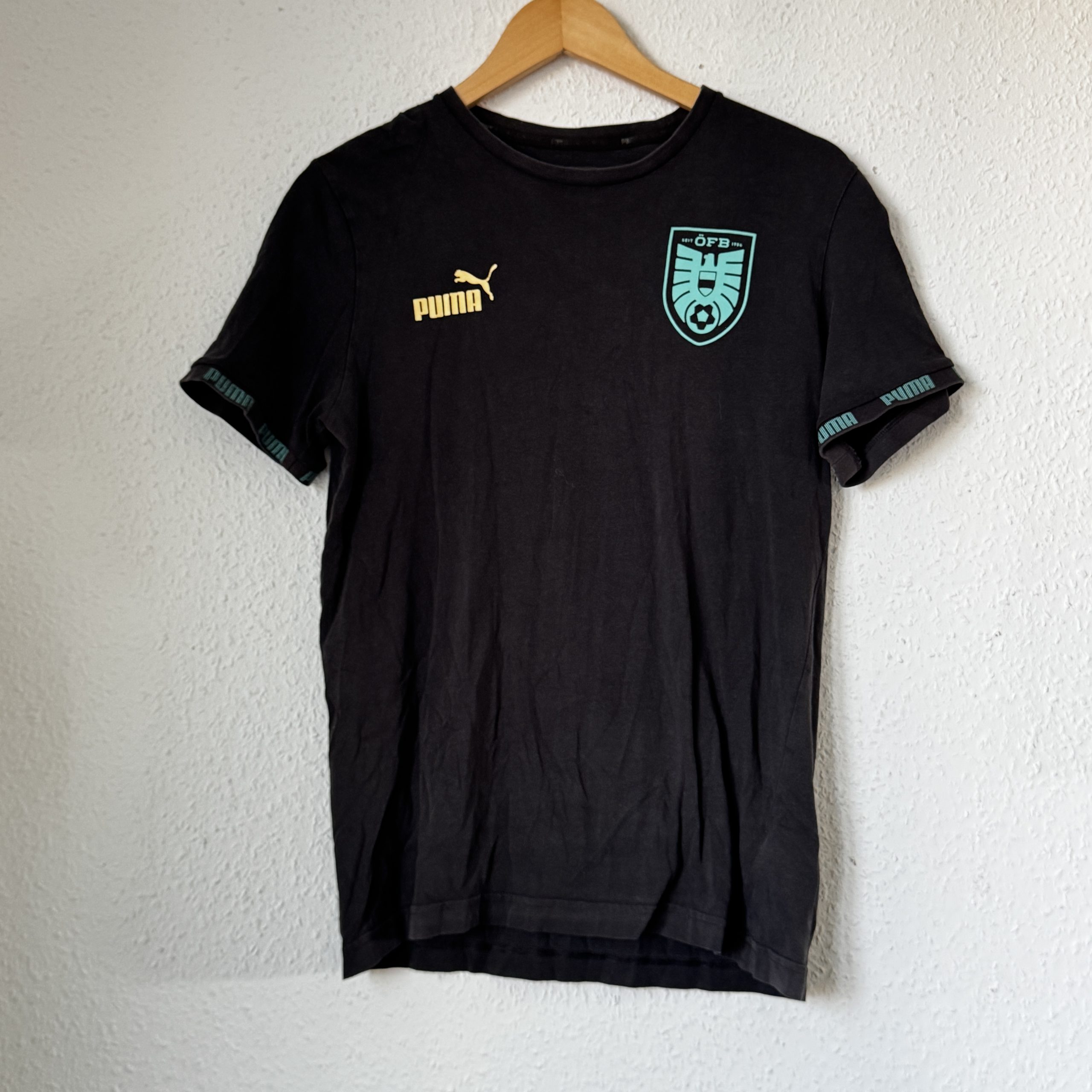 Puma Black ÖFB Logo T-Shirt Small