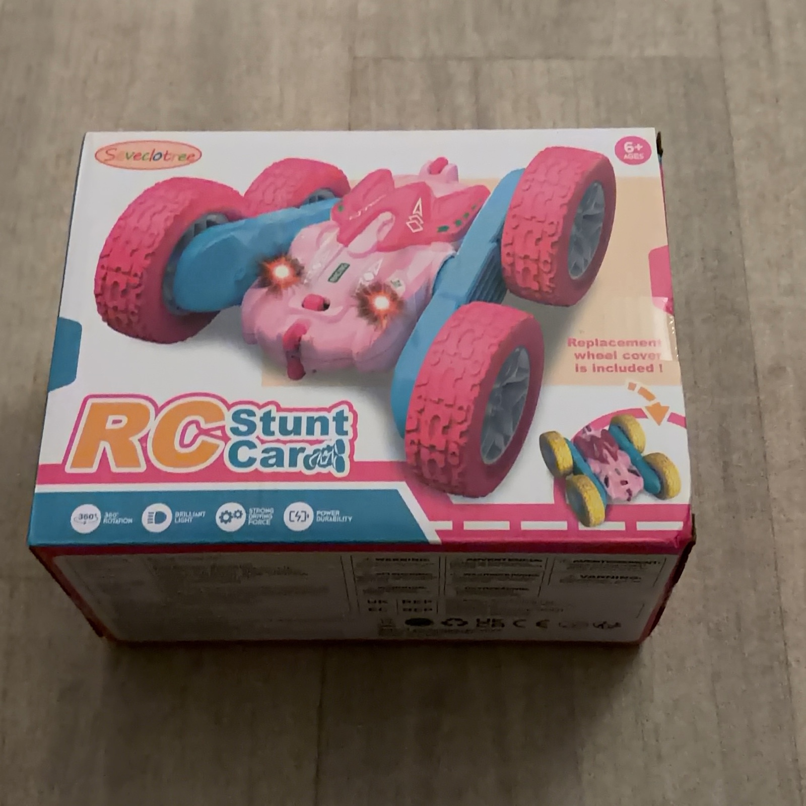 Seveclotree Pink & Blue RC Stunt Car Toy Kids 6+
