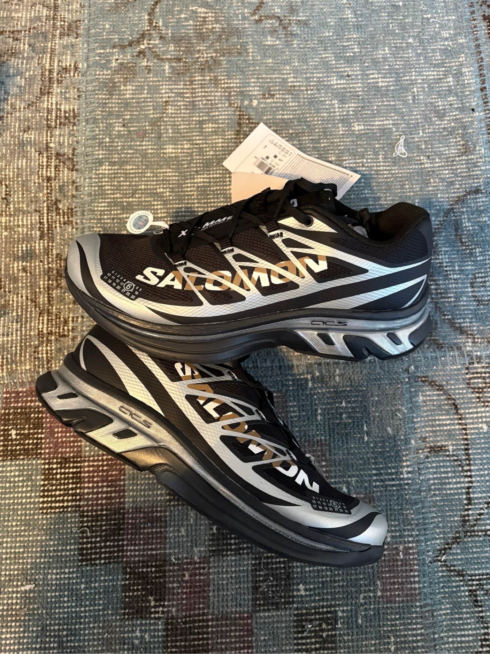 Salomon x Maison Margiela Black & Silver XT-MMW Trainers Size 43 Men