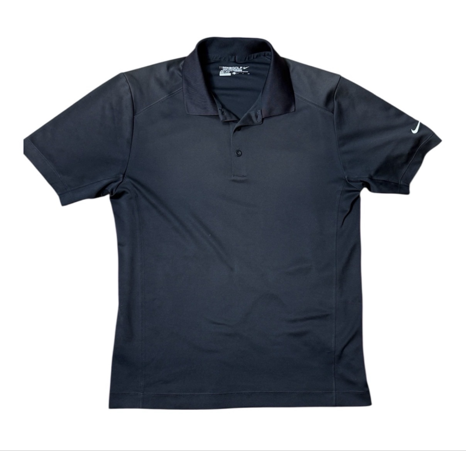 Nike Black Golf Dri-Fit Polo Shirt Small Tour Performance