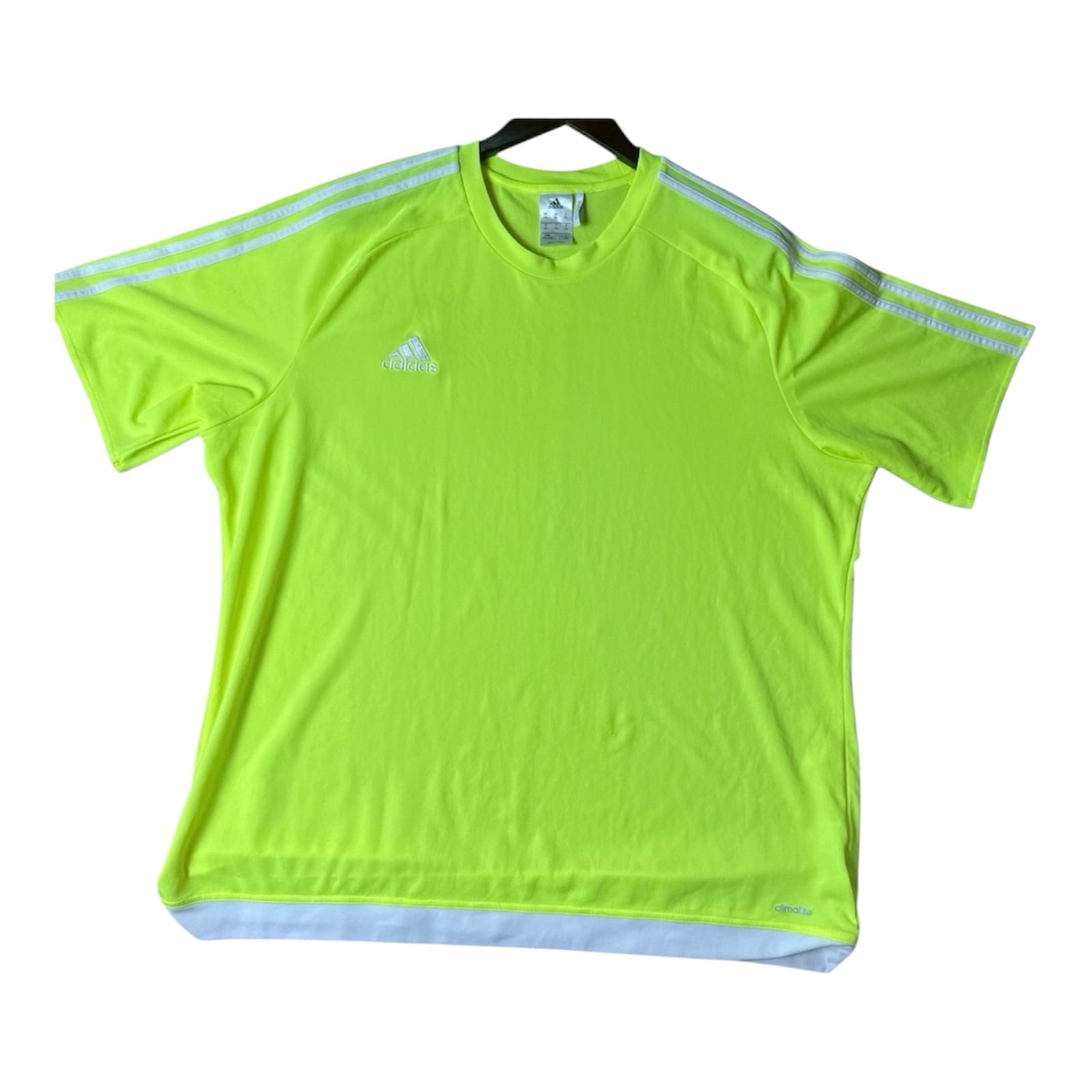 Adidas Neon Yellow Climalite Sports T-Shirt 2XL