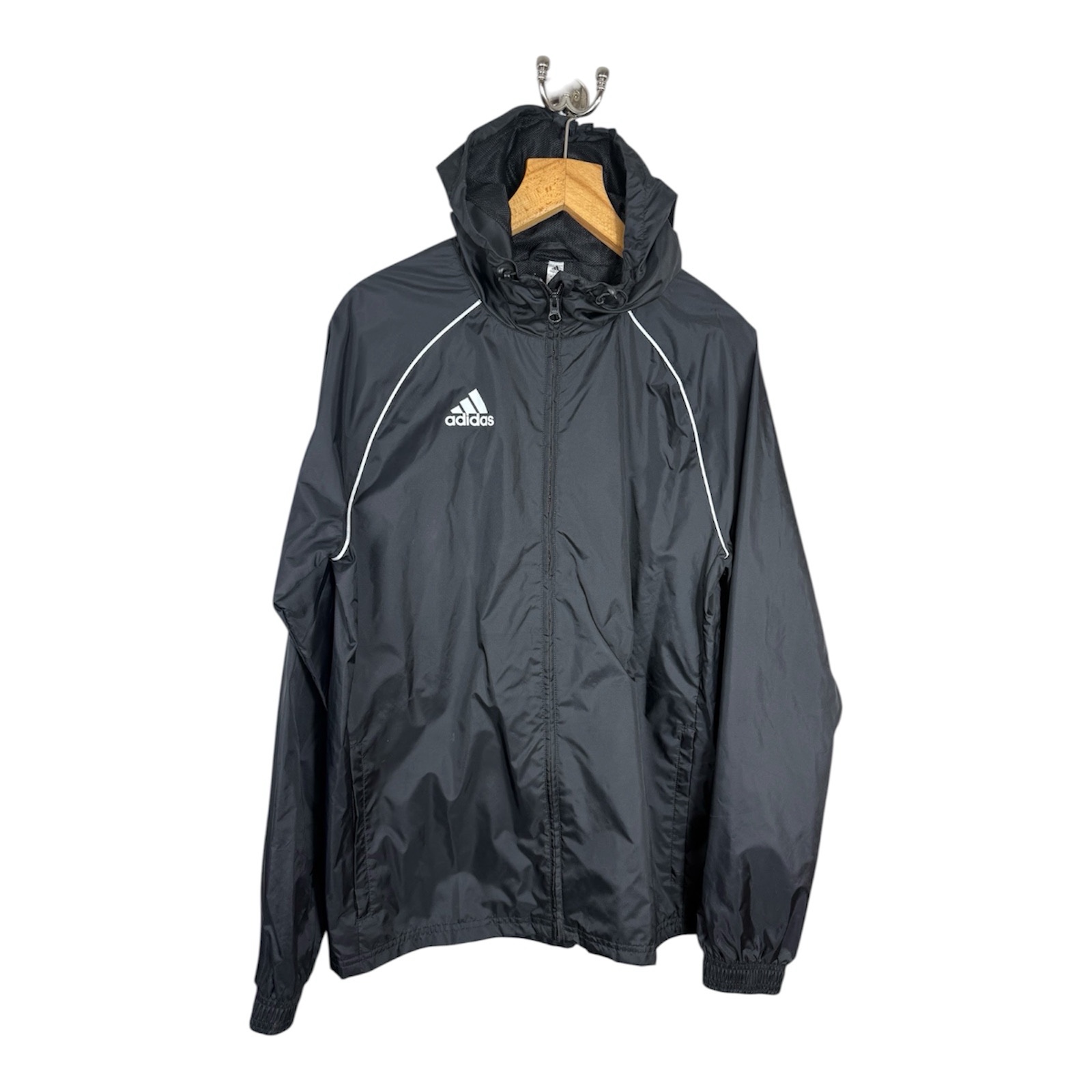 Adidas Black Waterproof Windbreaker Jacket Small Lightweight