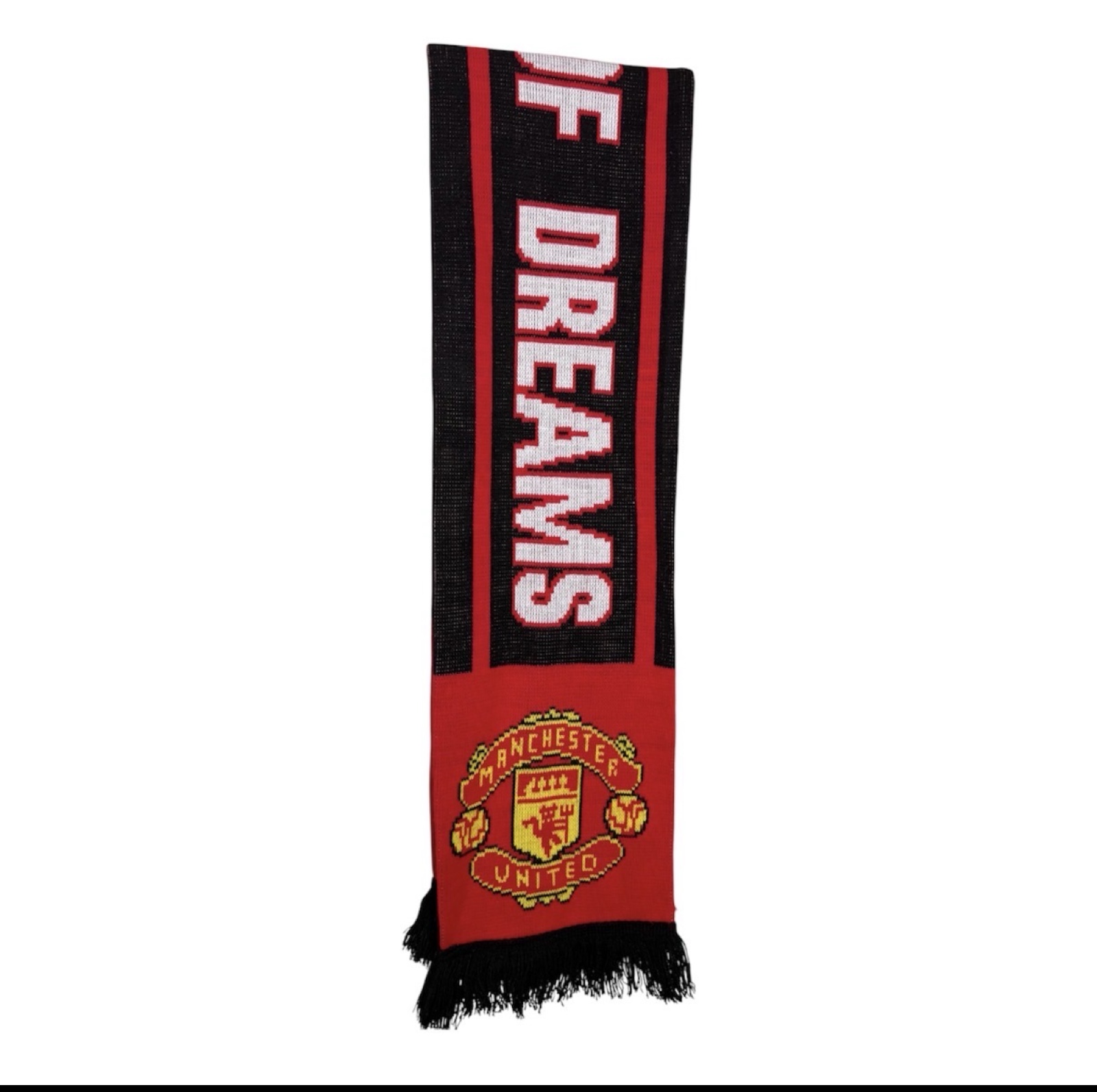 Manchester United Scarf Red/Black Official Fan Acrylic 56” Supporters
