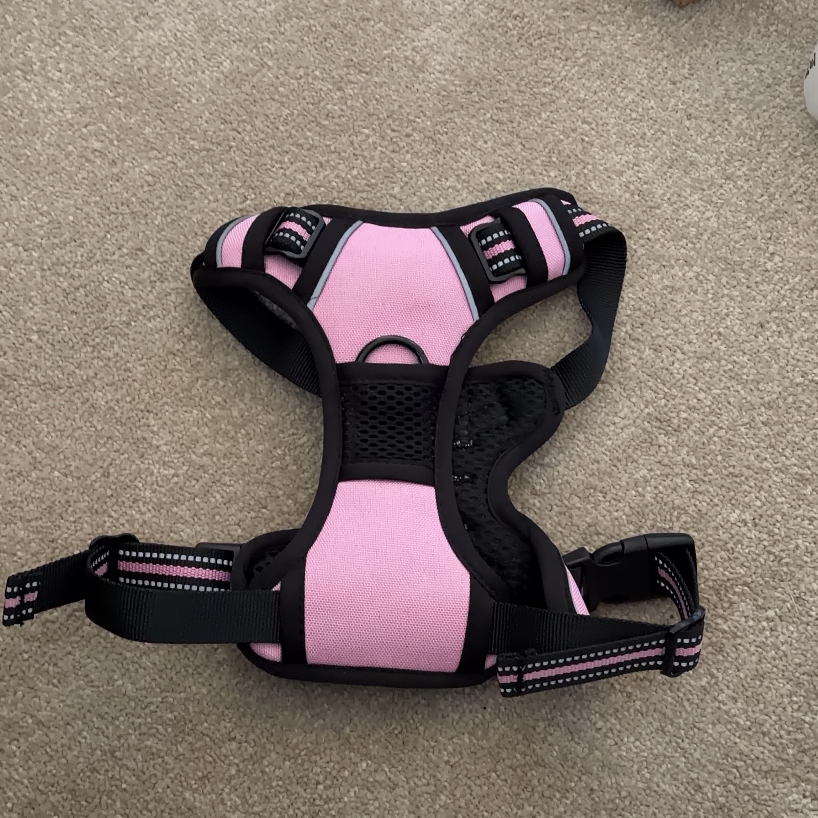 Pink & Black Adjustable Dog Harness small