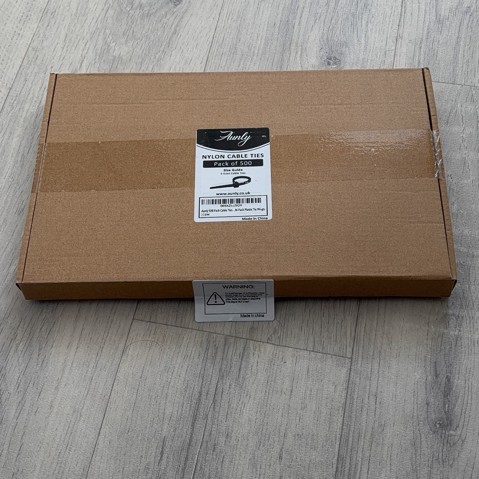 Aunly Black Nylon Cable Ties Pack of 500 Mixed Sizes