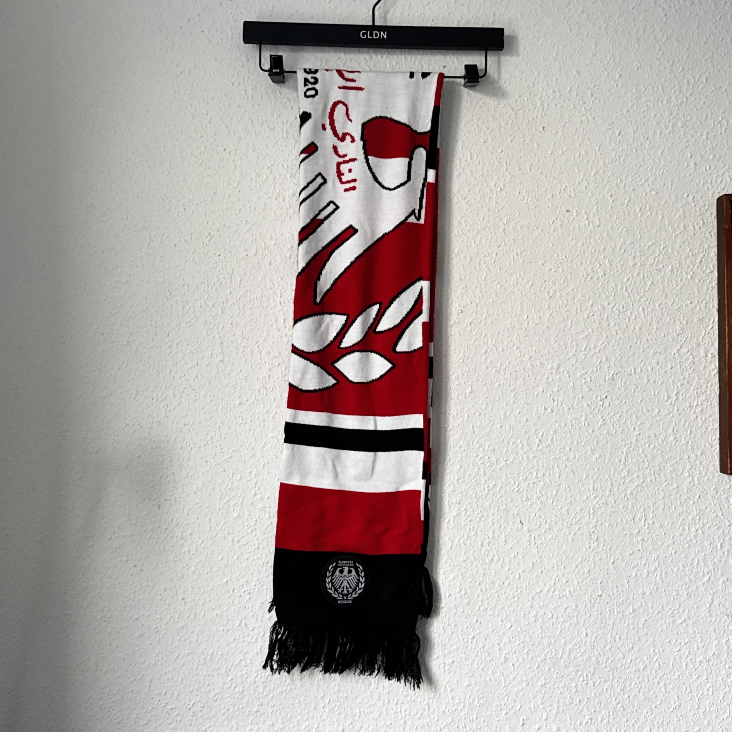 Clubistes Black, Red & White Football Scarf - 2234