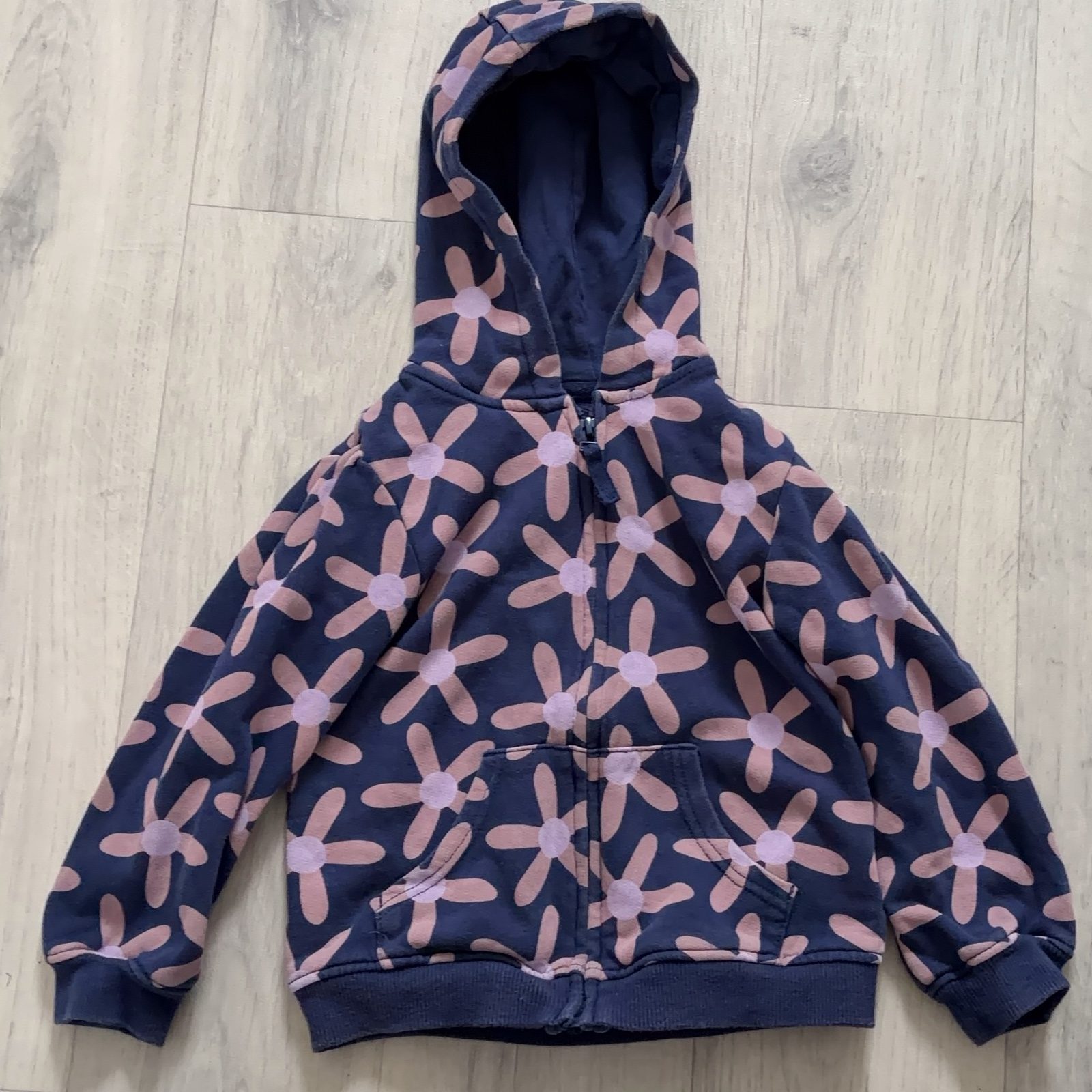 Next Navy & Pink Floral Kids Hoodie 4-5 Years