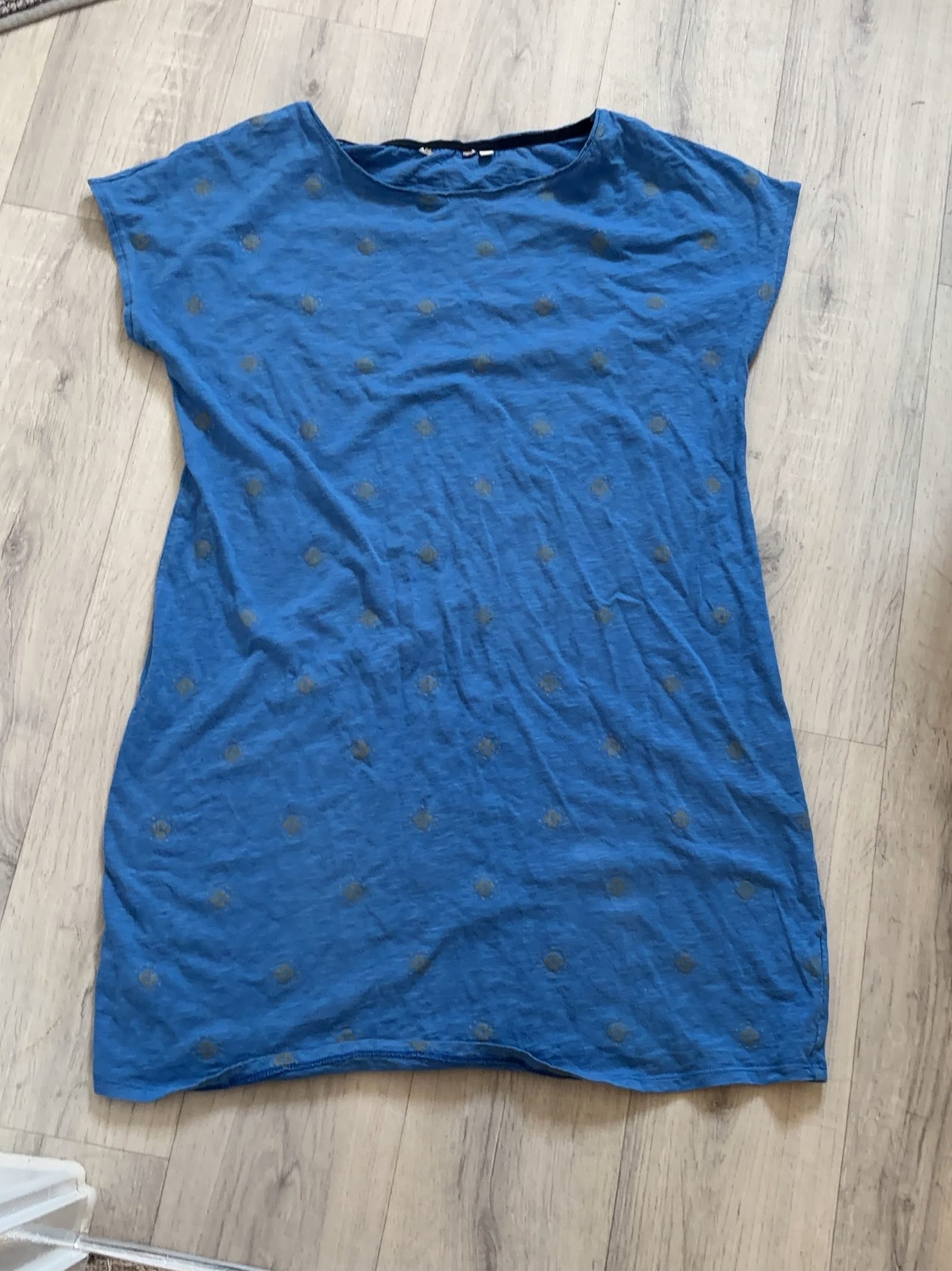 Blue Polka Dot Casual T-Shirt Size 14r
