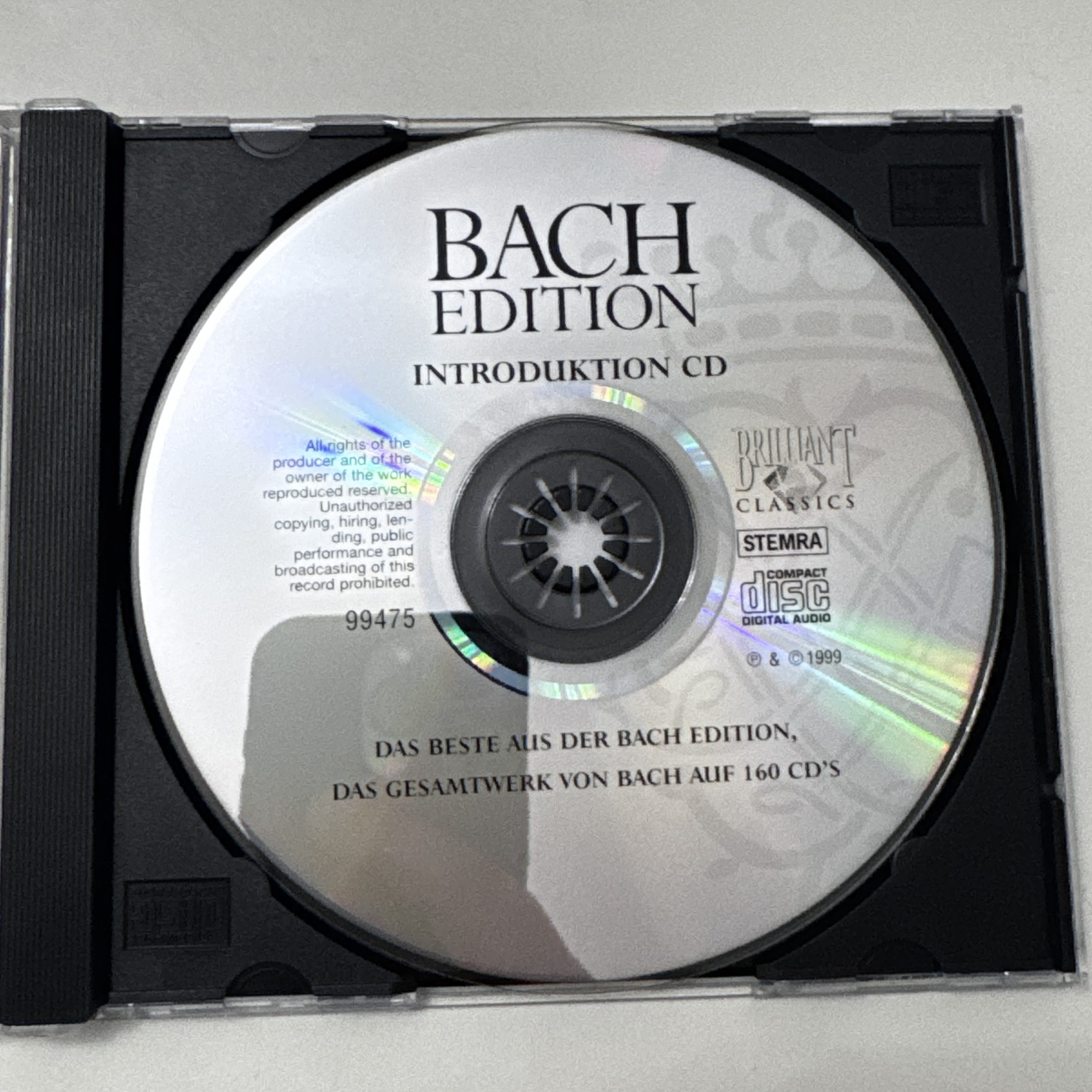 Brilliant Classics Bach Edition Introduction CD 1999 Media 74 image 6
