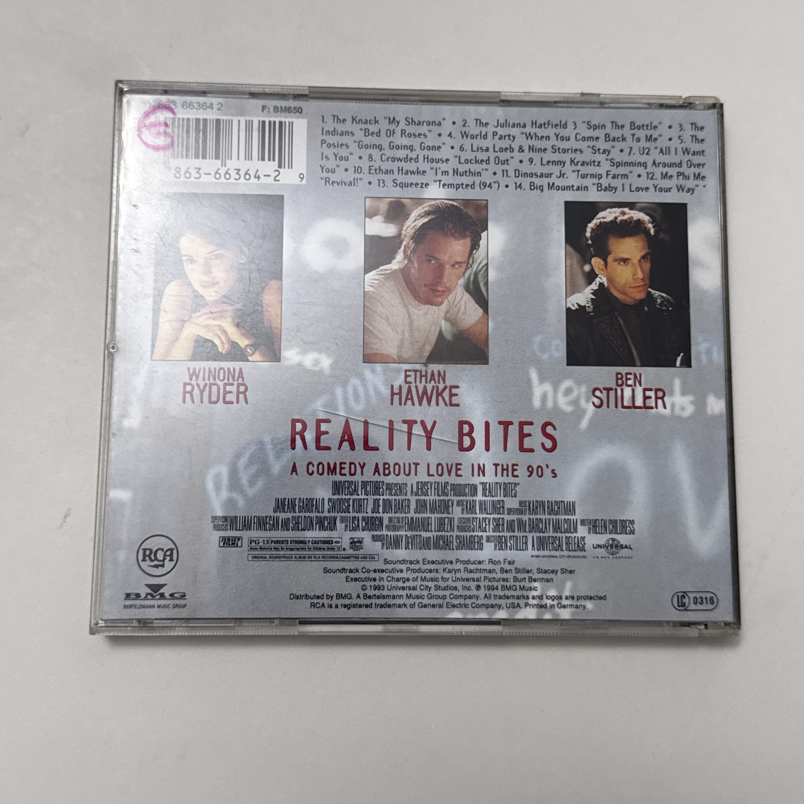 Reality Bites Original Motion Picture Soundtrack CD RCA Media 77 image 3