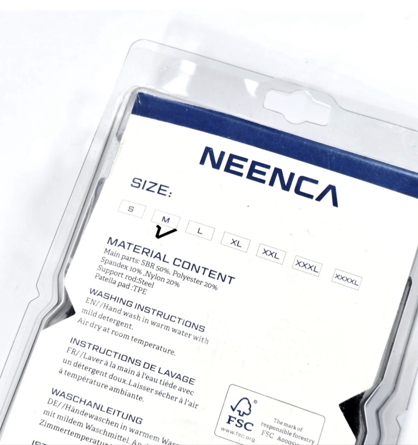 NEENCA Knee Brace Size M Black Hinged Support Adjustable Strap Unisex