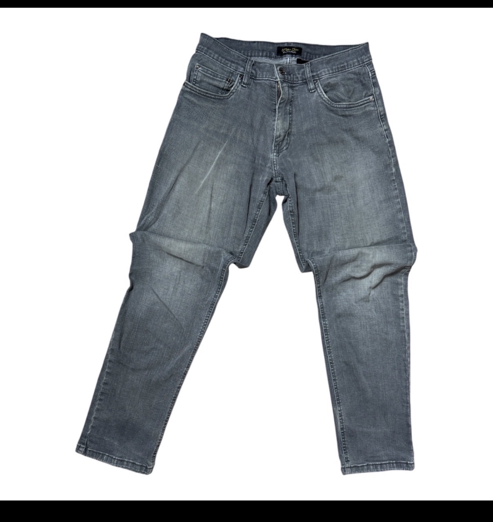 Urban Star Jeans 32x32 Grey Straight Stretch Denim Menswear