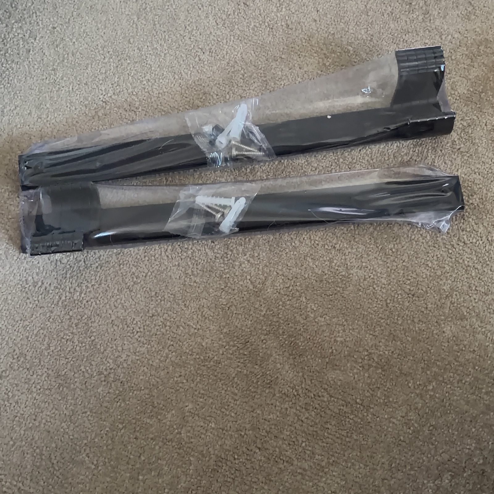 Black Wall Door Frame Mount Brackets with Screws