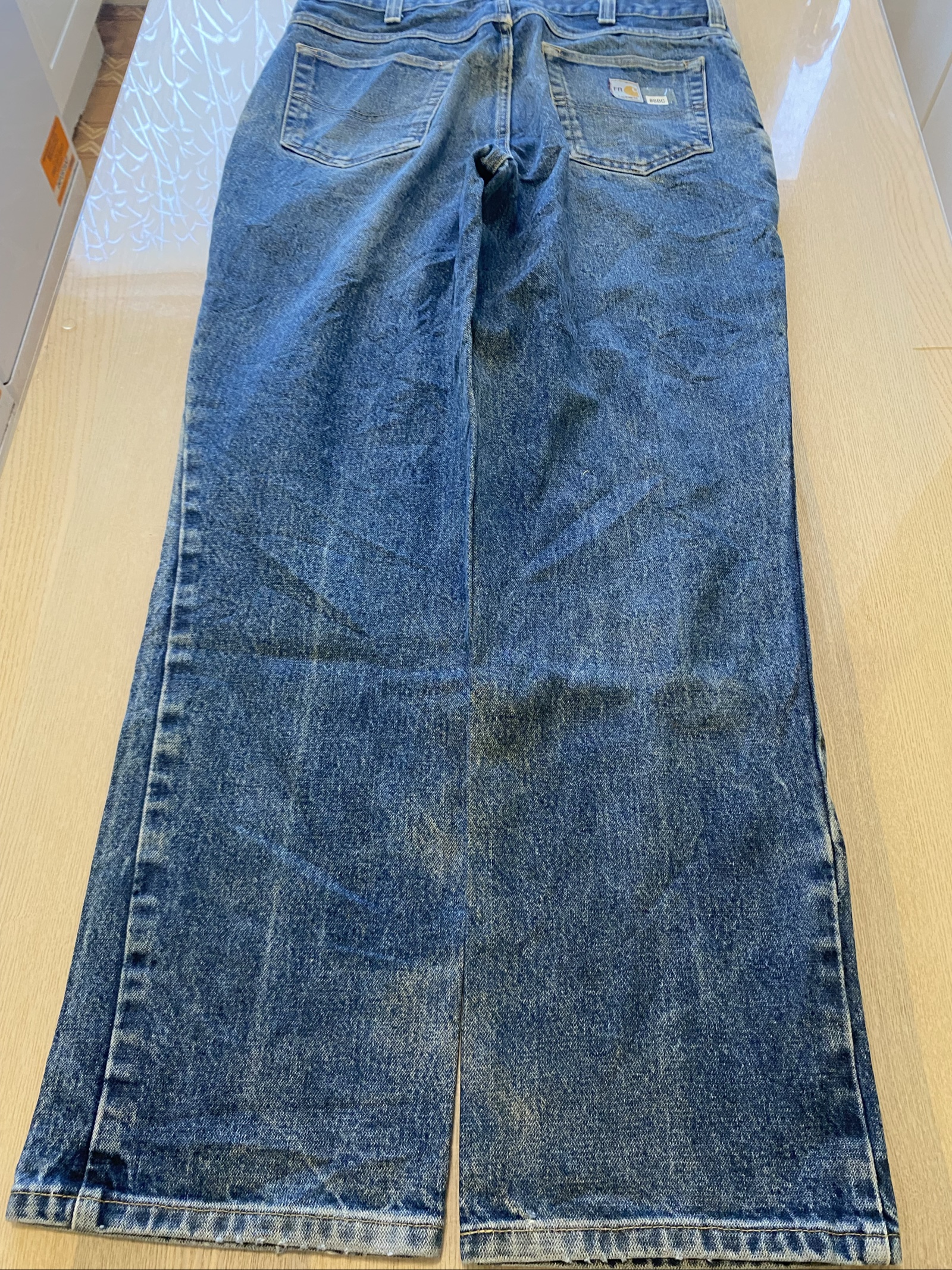 Carhartt Blue Baggy Jeans W34 L32 Loose Fit Skate Y2K Vintage