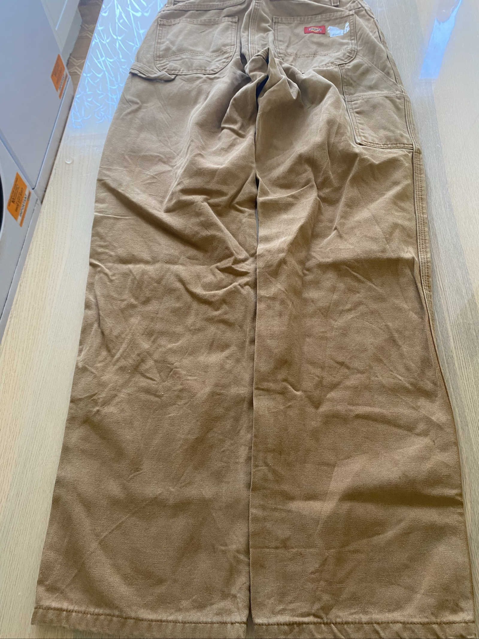 Dickies Baggy Jeans W30 L34 Beige Loose Fit Skate Y2K Vintage