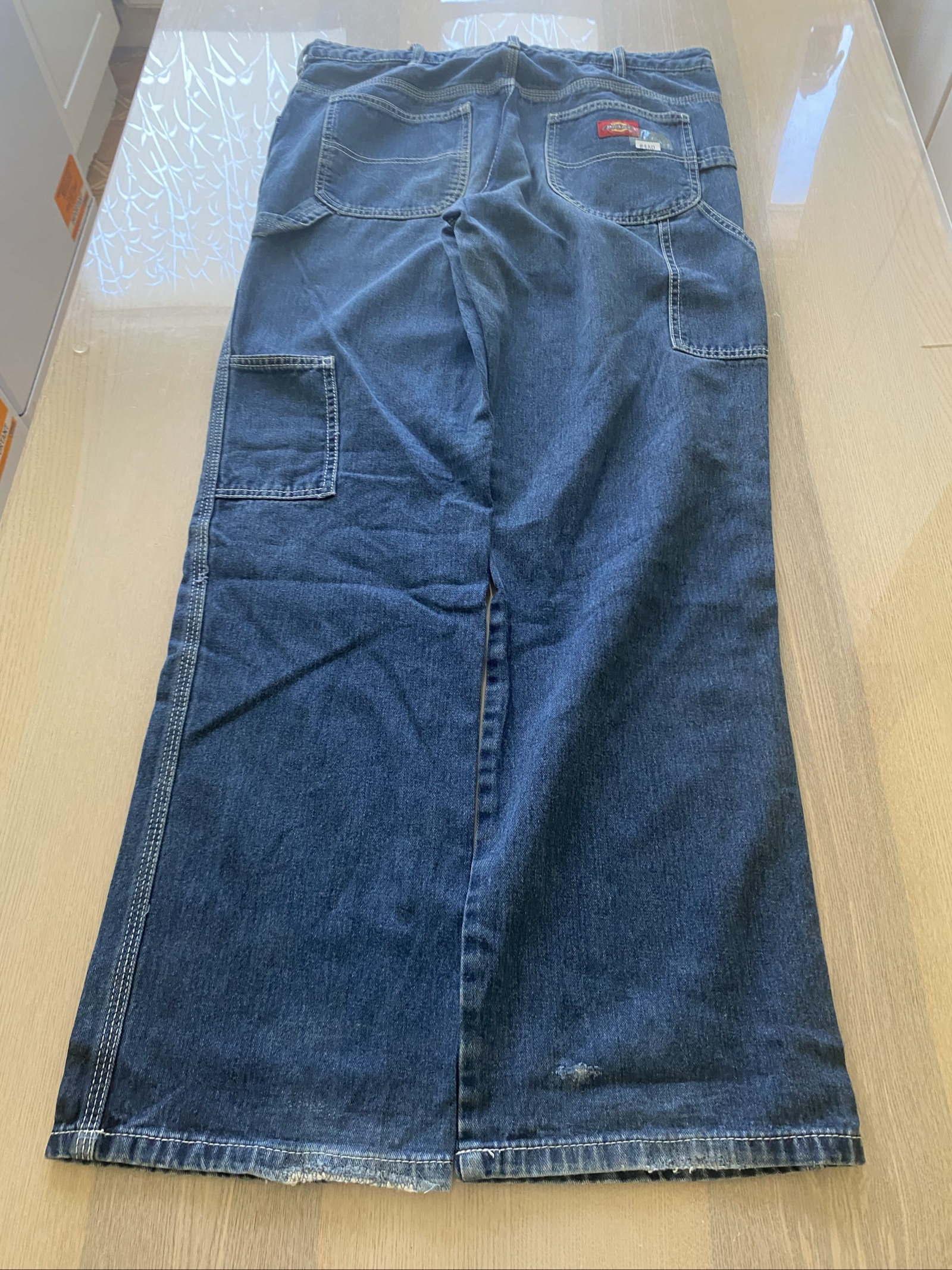 Dickies Baggy Jeans W34 L30 Blue Loose Fit Skate Y2K Vintage