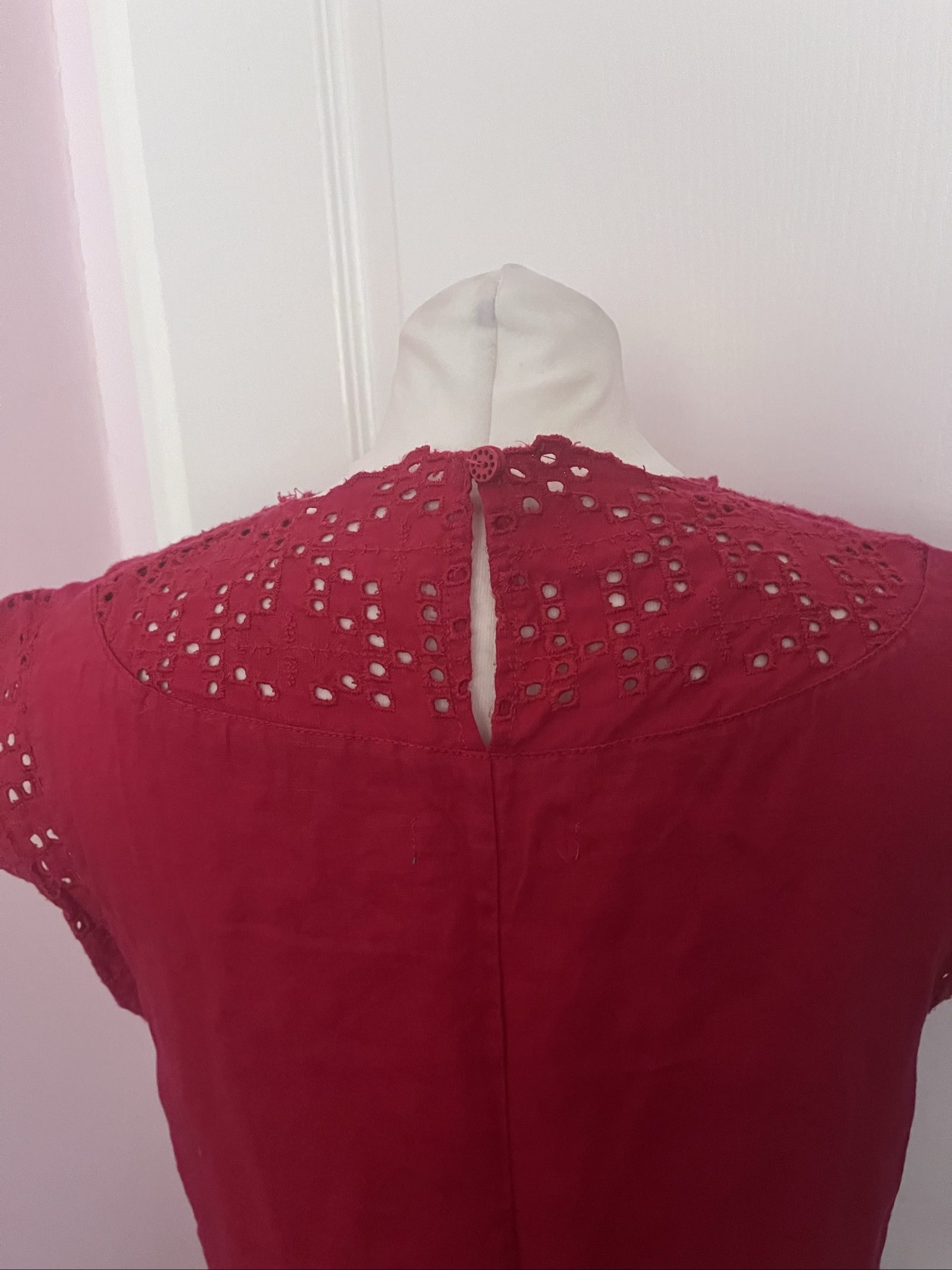 White Stuff Pink Eyelet Lace Shift Dress 12 image 5