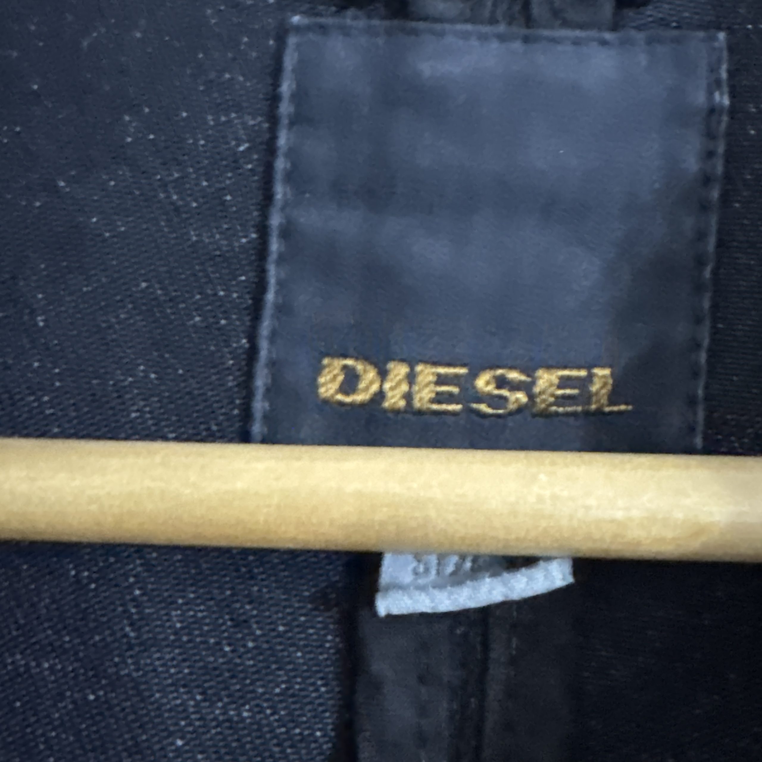 Diesel Black Cotton Biker Jacket XS Zip Pockets 2240 image 4