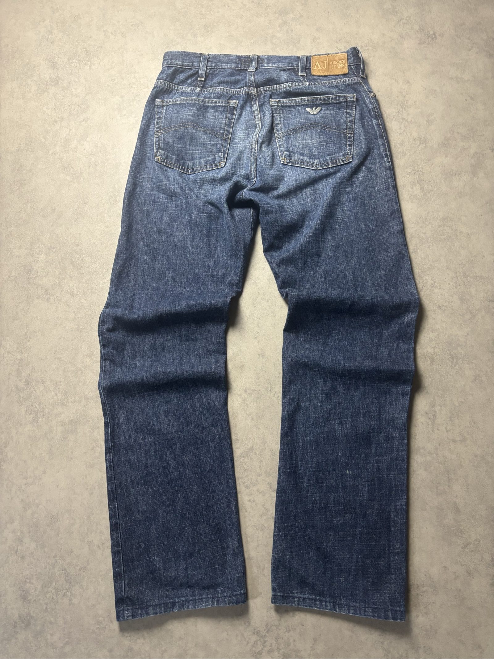 Armani Jeans Blue Denim Straight Leg Jeans W36