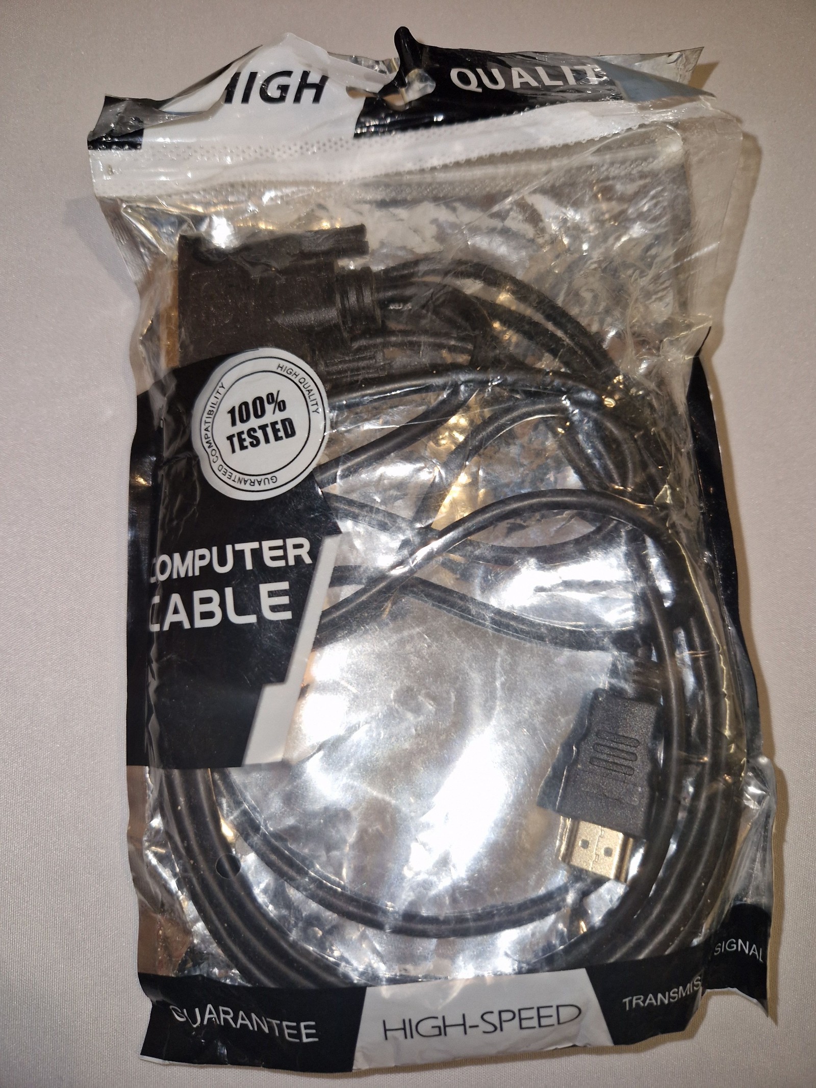 High-Speed Computer Cable HDMI to DVI Black Other