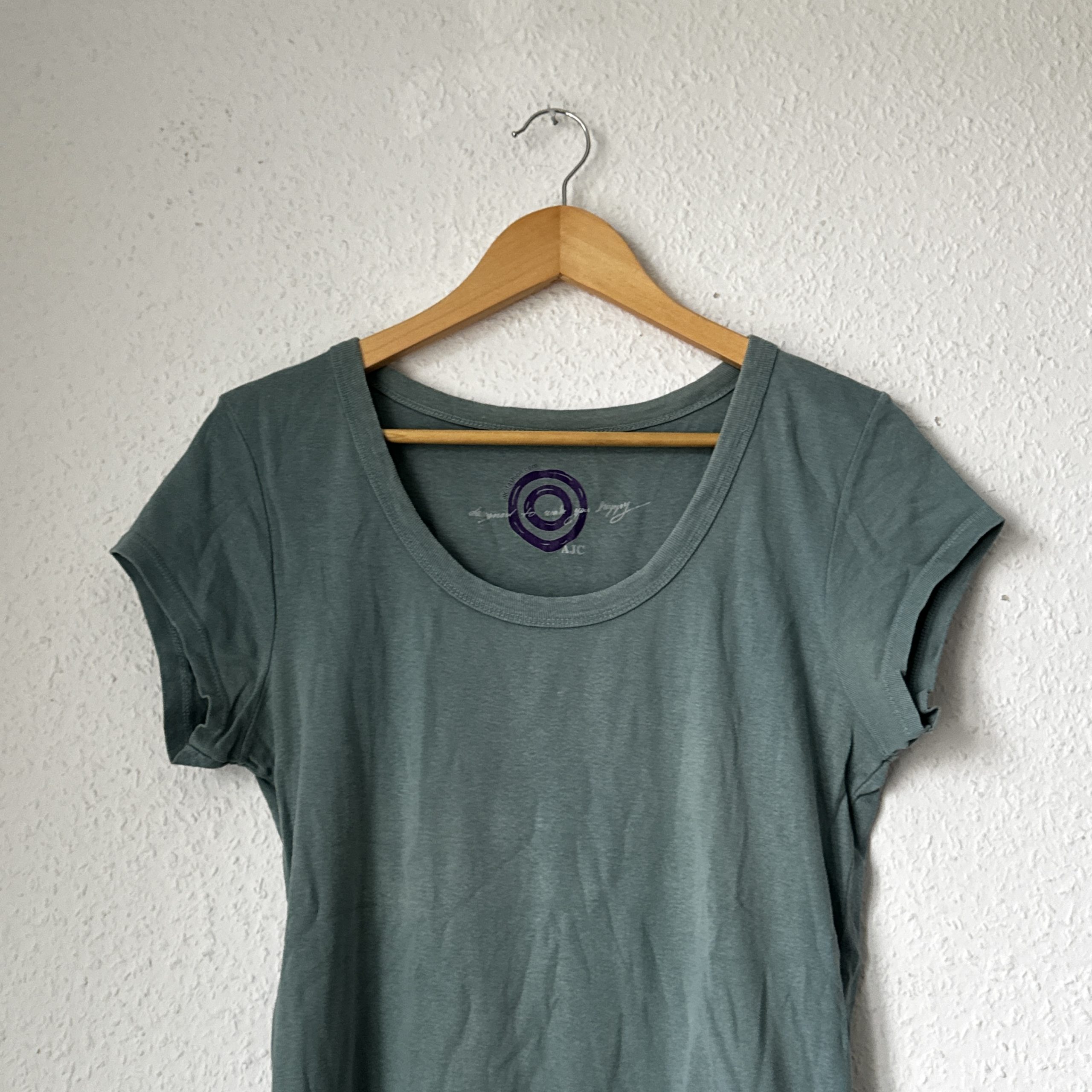 AJC Green Scoop Neck T-Shirt Size S 2255 image 3