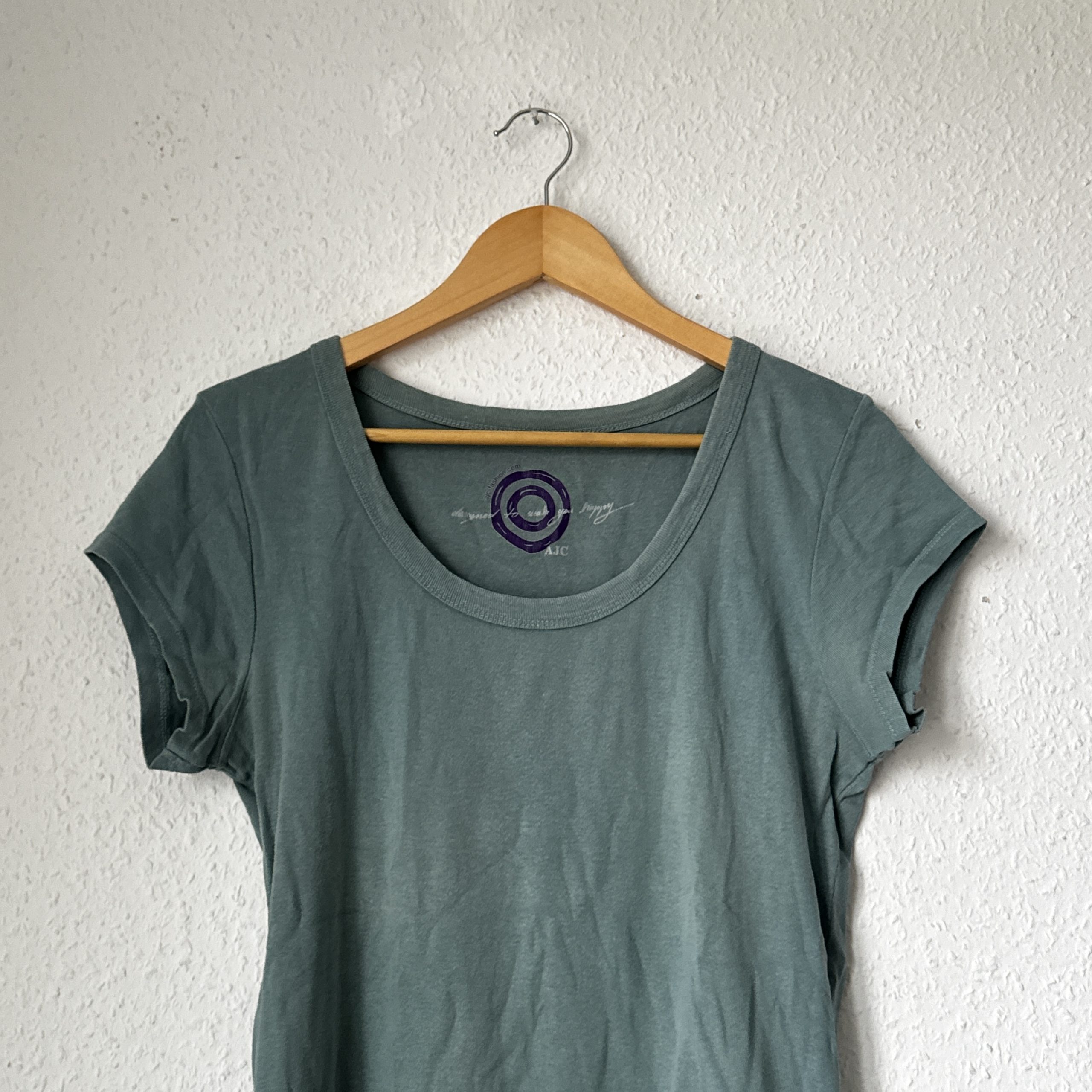 AJC Green Scoop Neck T-Shirt Size S 2255 image 4