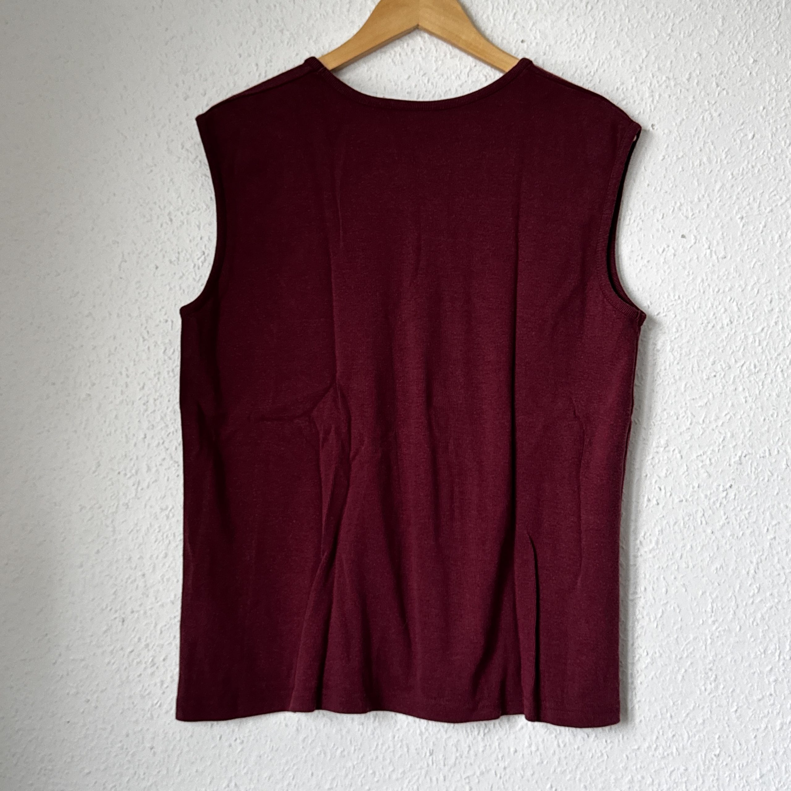 So nich Burgundy Sleeveless Knit Top Size M 2258 image 7