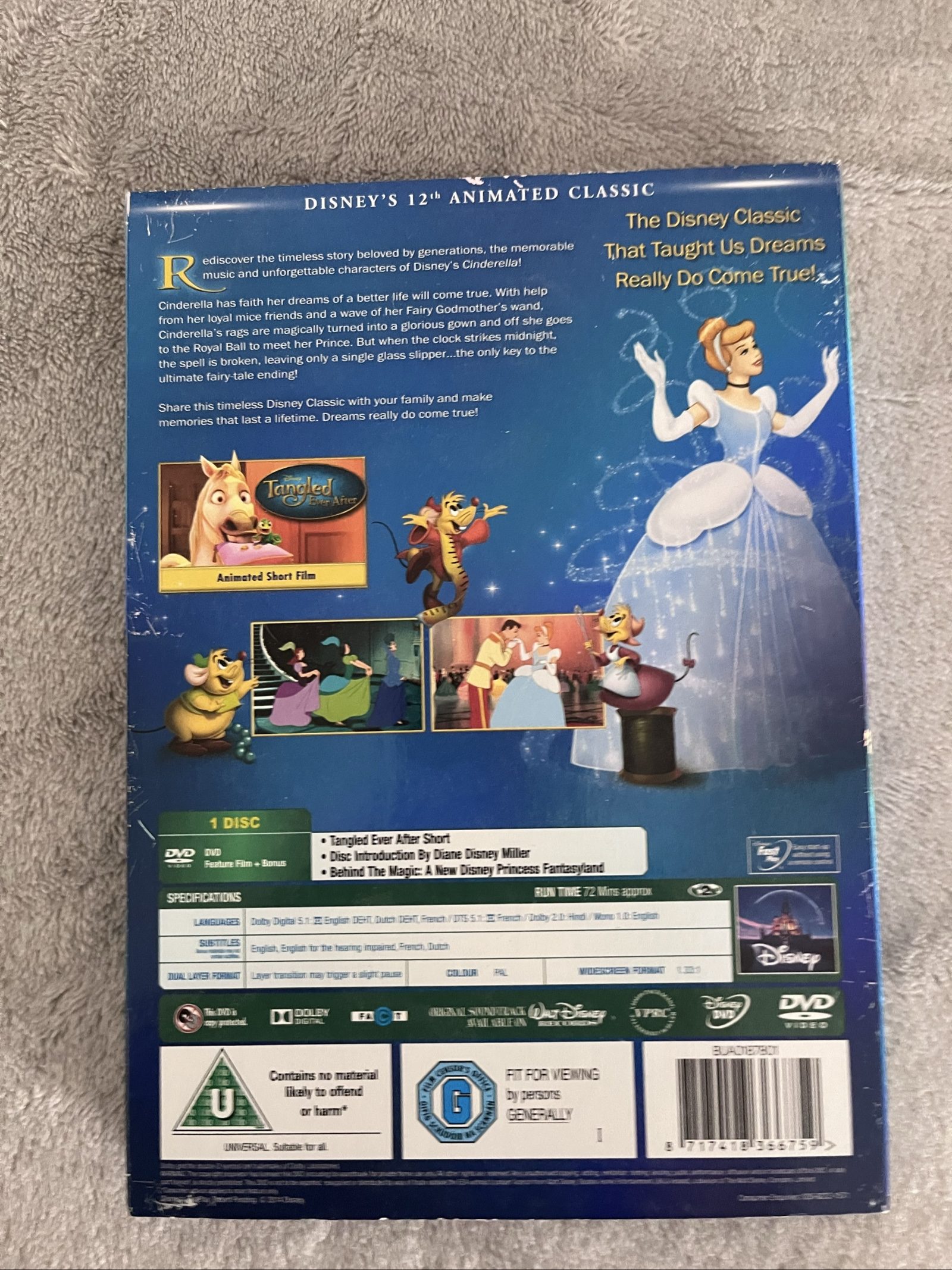 Disney Cinderella Disney Classics DVD 12 Animated Classic image 2