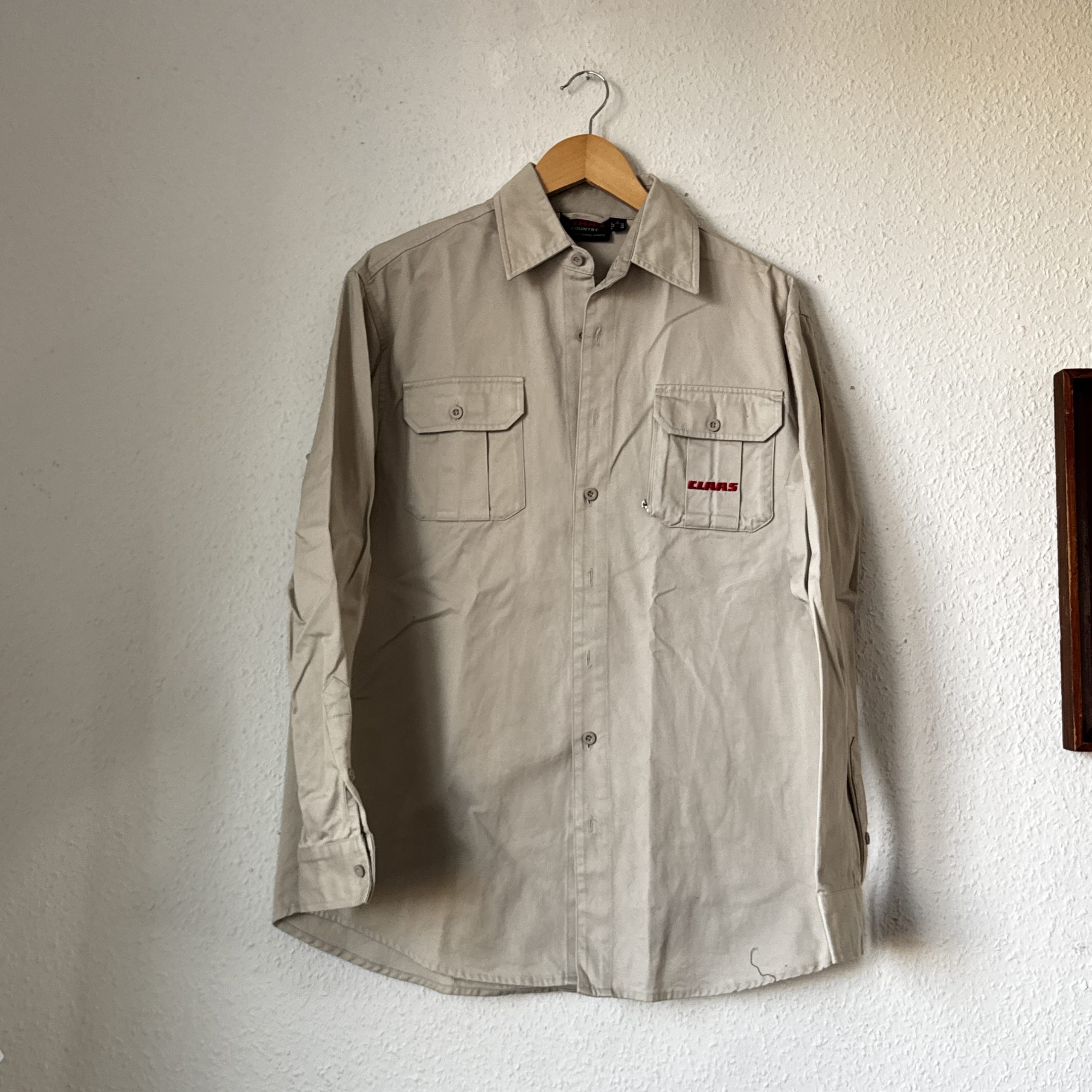 CLAAS Beige Work Shirt M with Zipper Pocket 2275 image 2