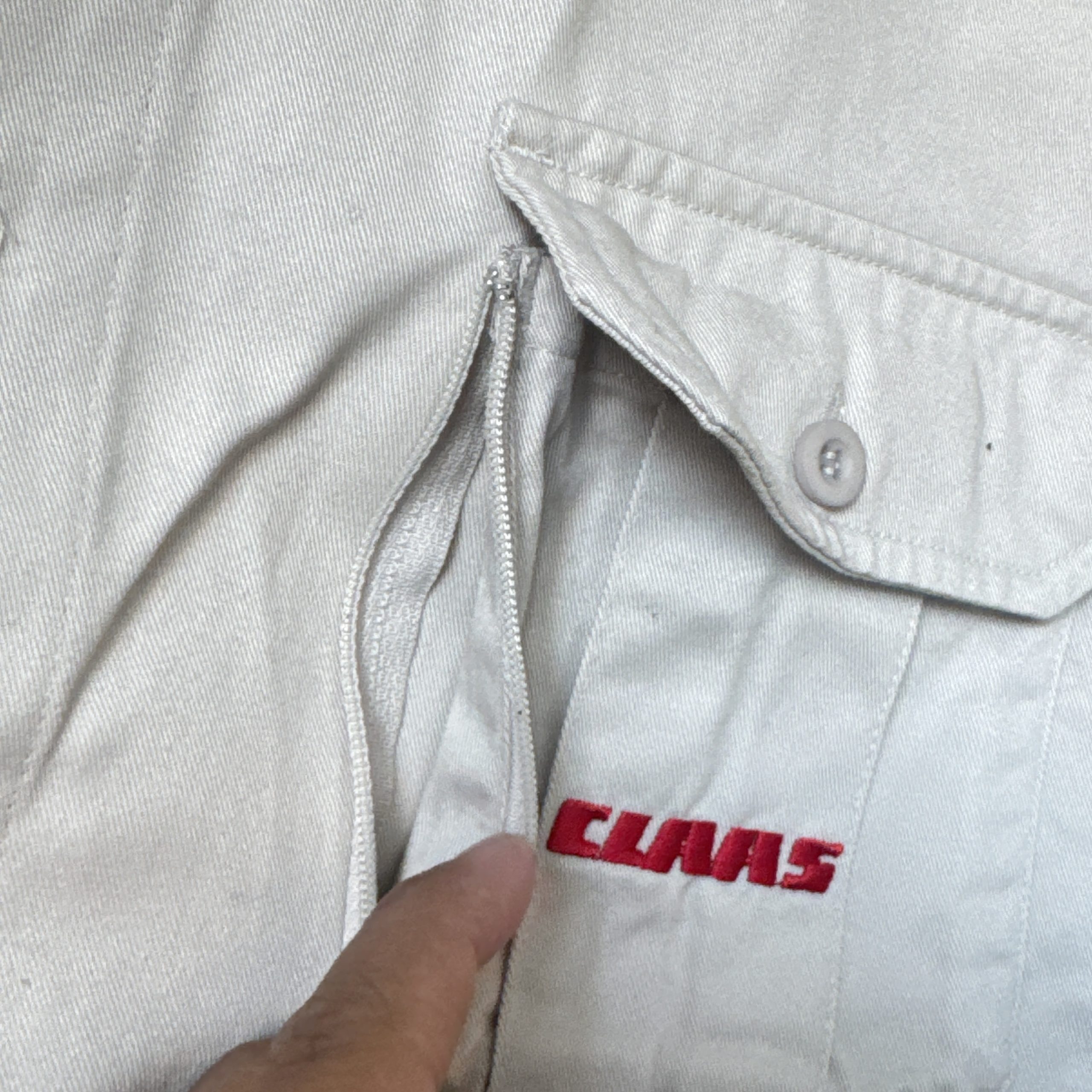 CLAAS Beige Work Shirt M with Zipper Pocket 2275 image 6