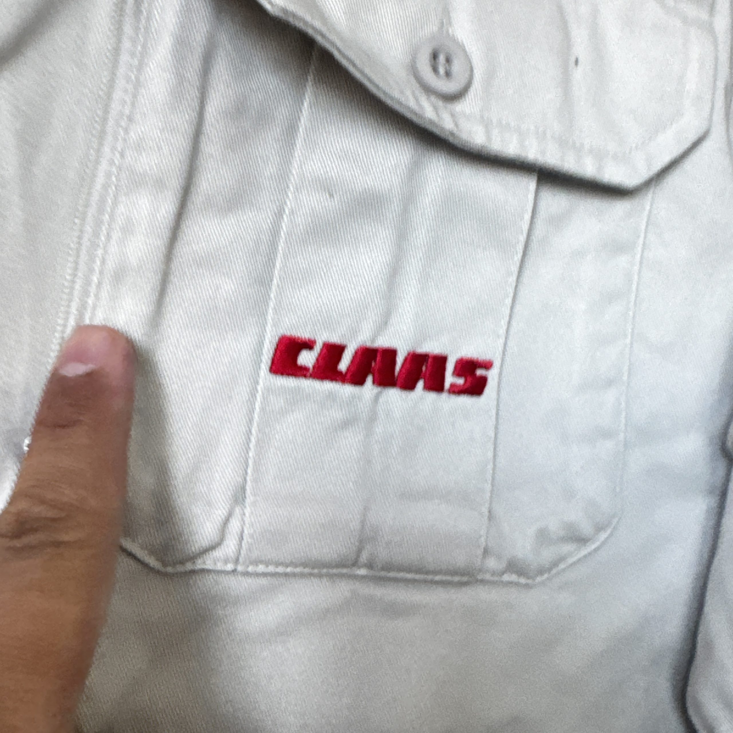 CLAAS Beige Work Shirt M with Zipper Pocket 2275 image 7