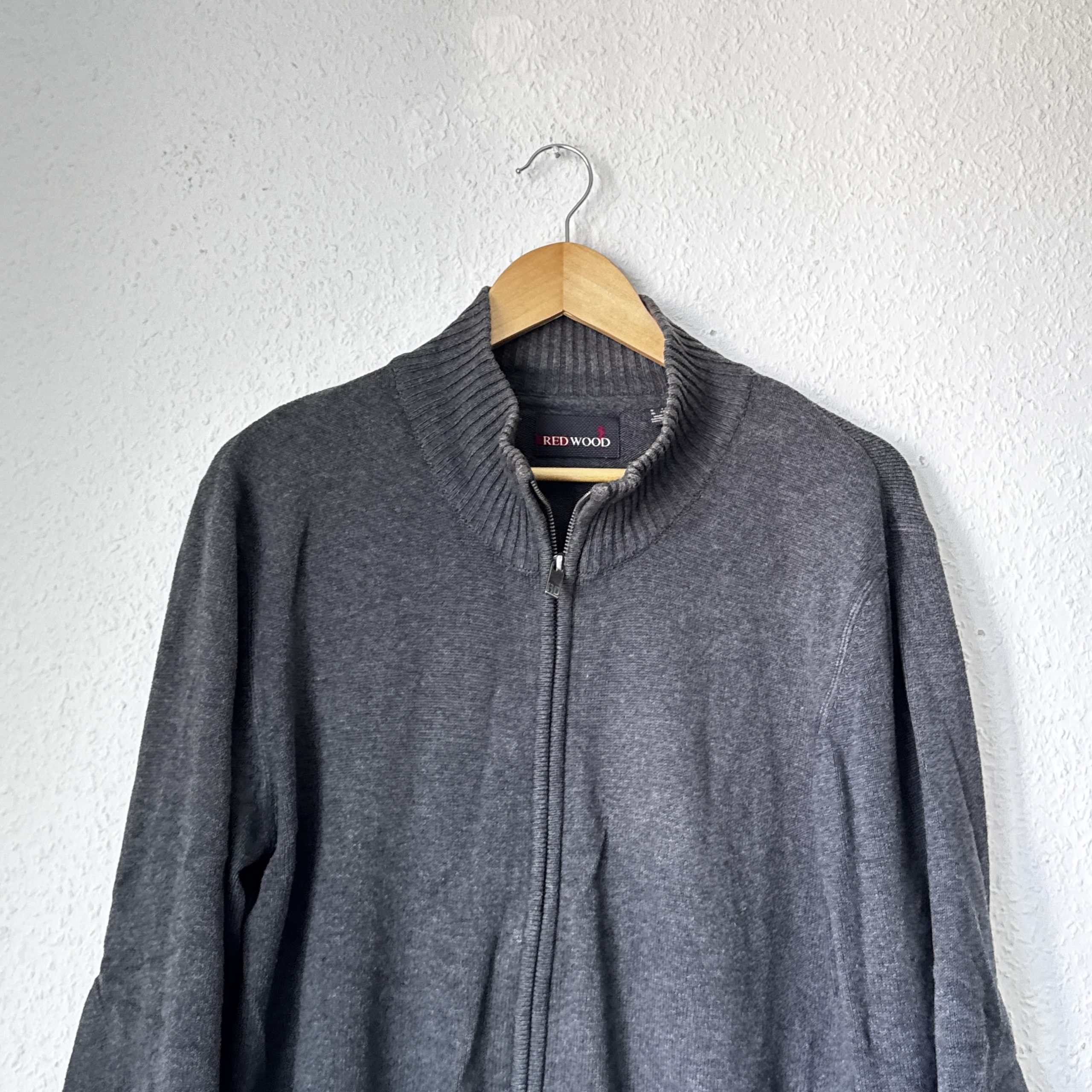 Redwood Grey Full Zip Jumper Medium Ribbed Collar 2300 image 4