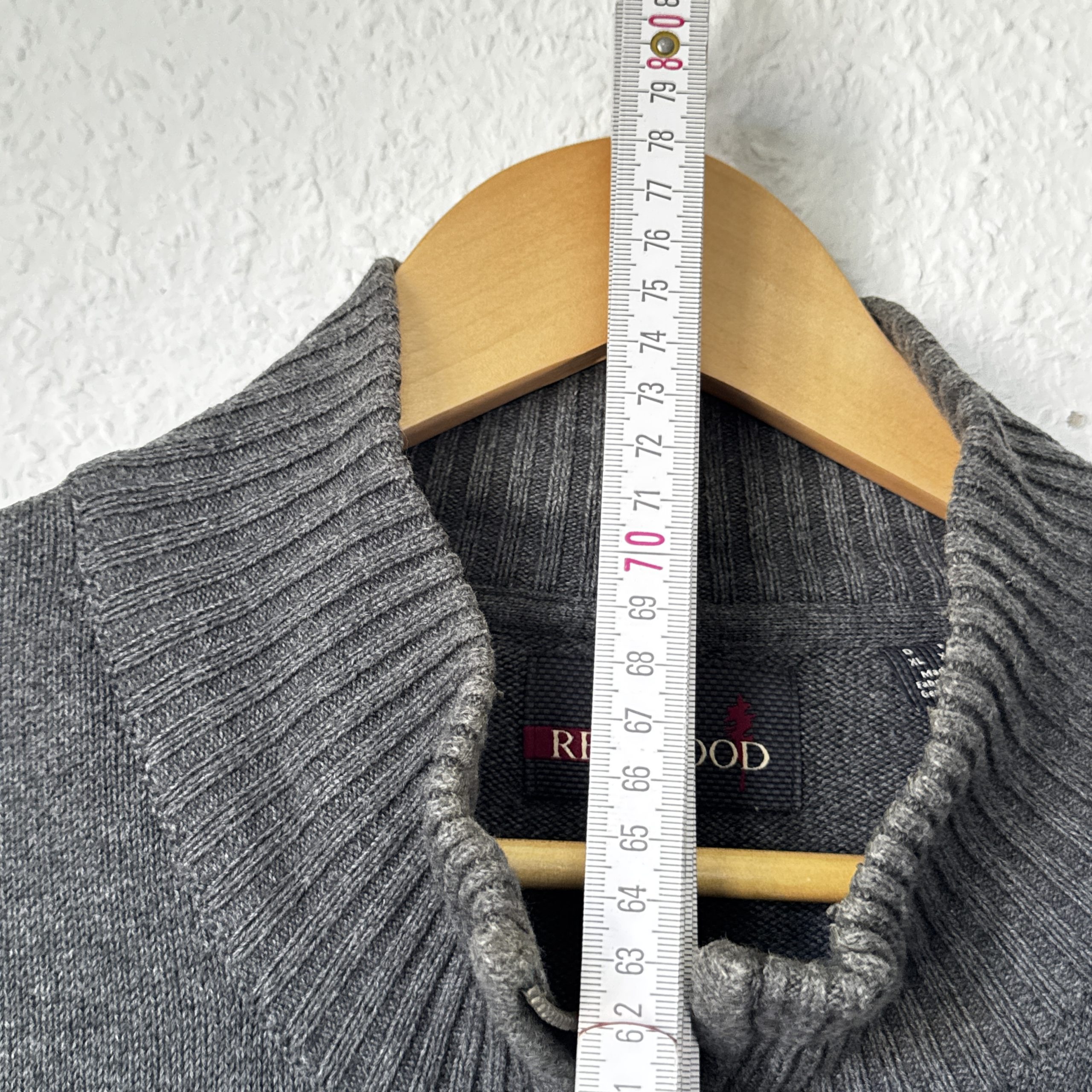 Redwood Grey Full Zip Jumper Medium Ribbed Collar 2300 image 10