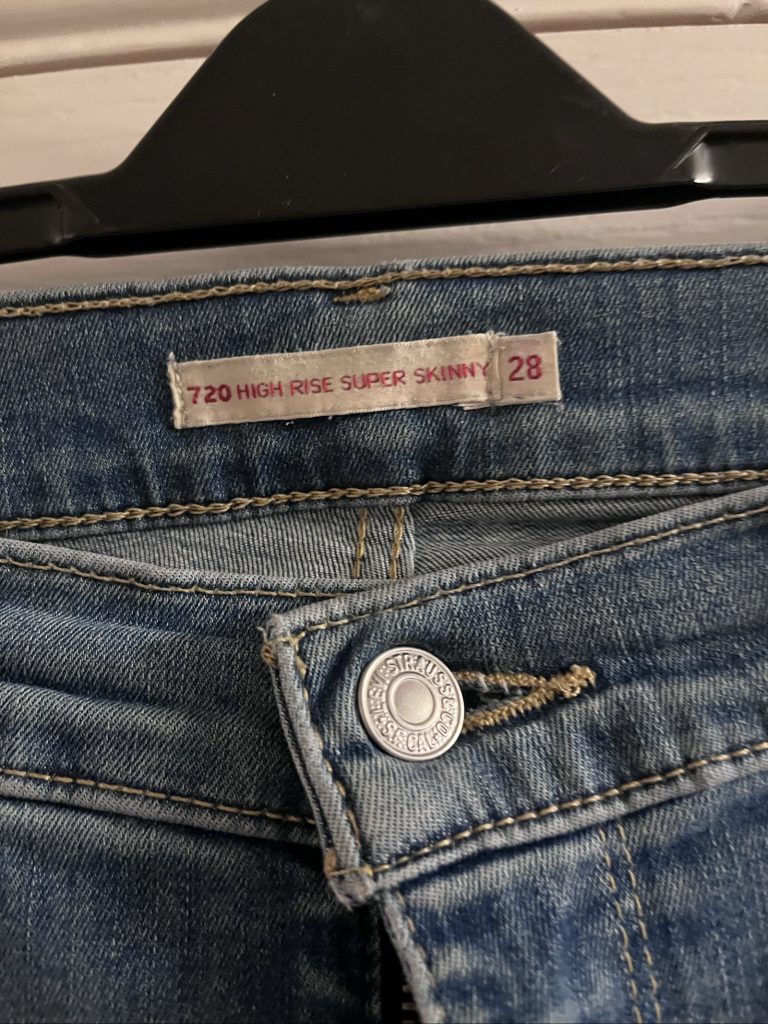 Levi's Blue 720 High Rise Super Skinny Jeans 28
