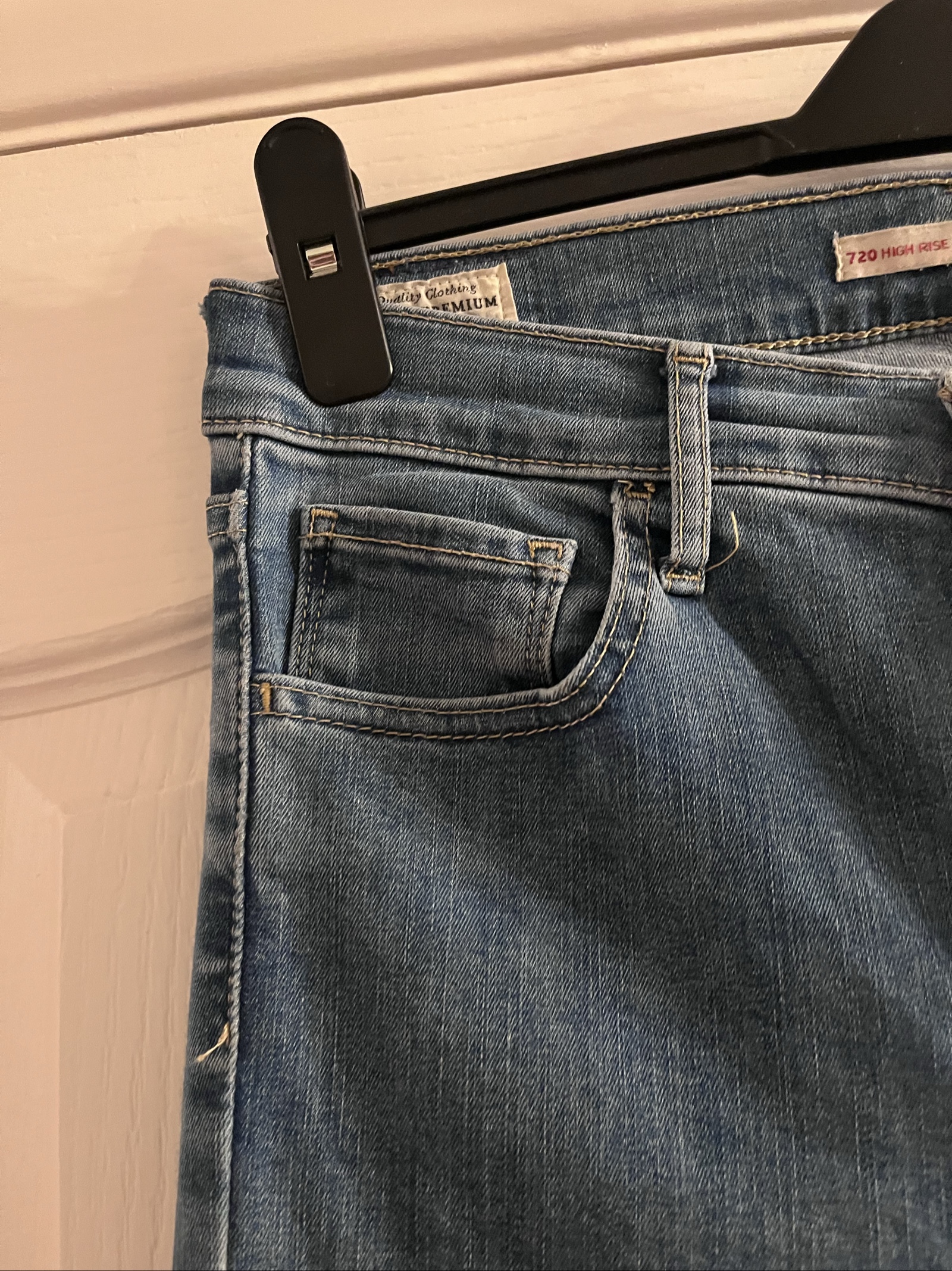Levi's Blue 720 High Rise Super Skinny Jeans 28 image 2