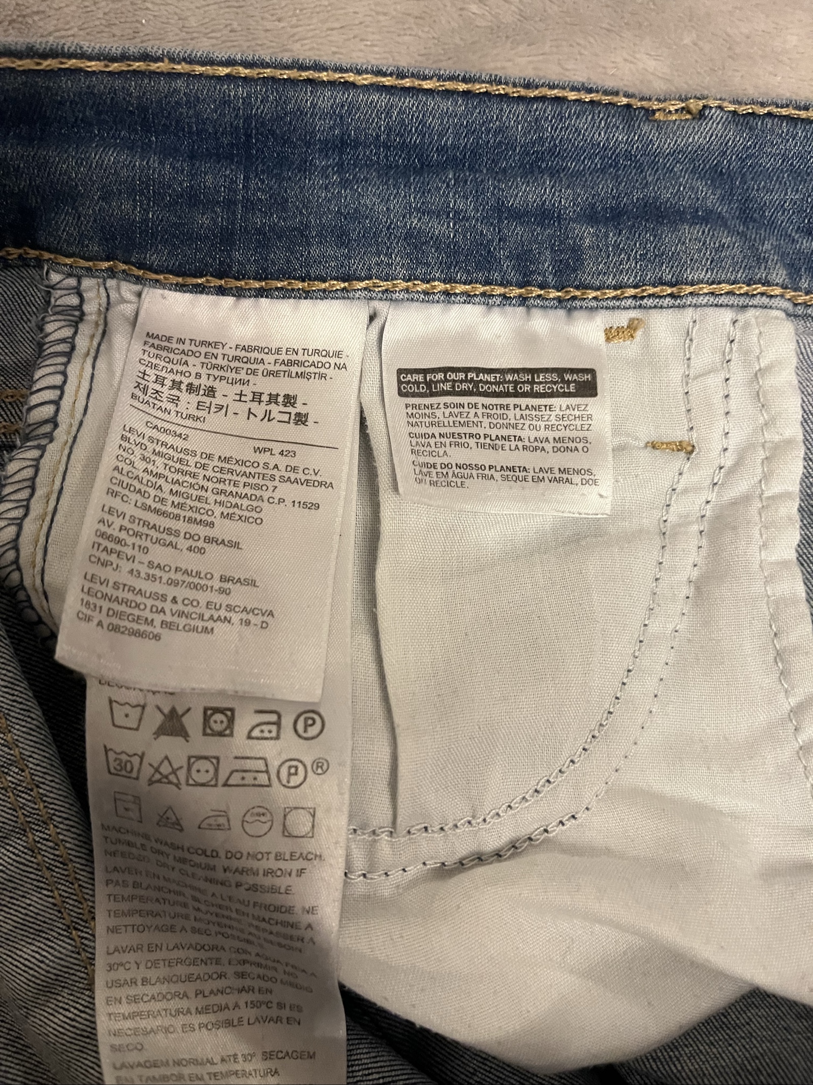 Levi's Blue 720 High Rise Super Skinny Jeans 28 image 9