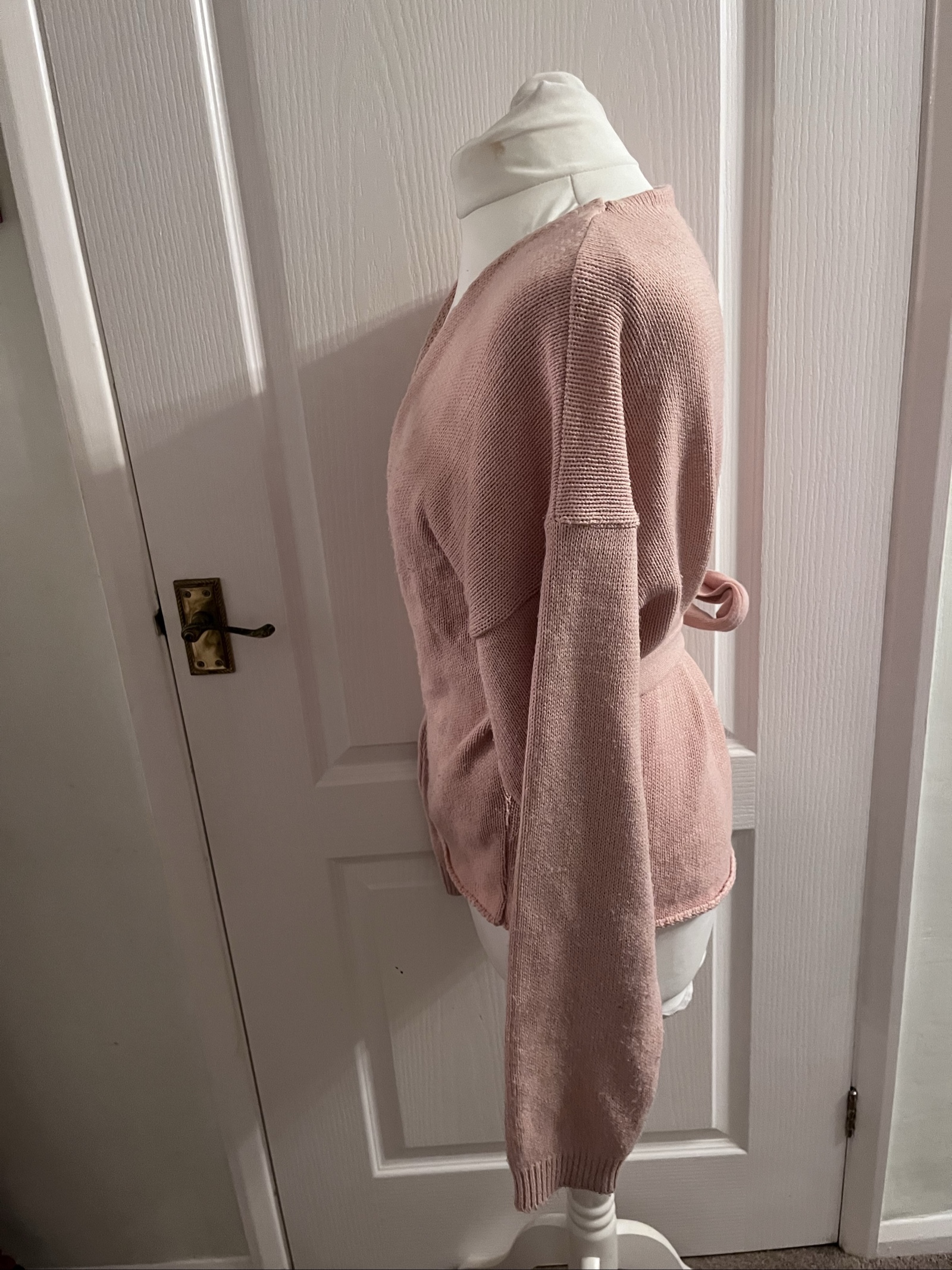 In The Style Pink Wrap Jumper Size 4 Soft Knit Belted image 2