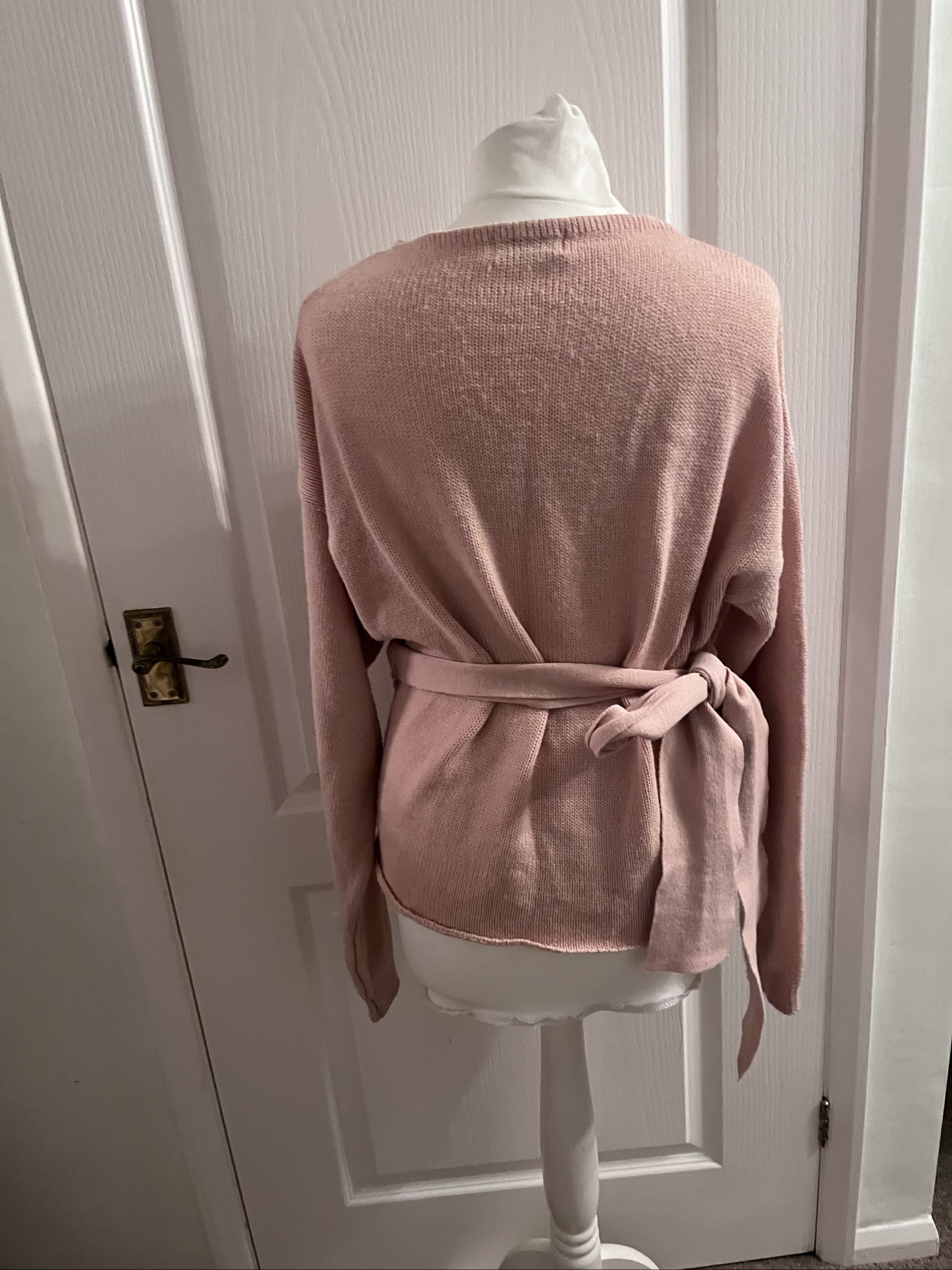 In The Style Pink Wrap Jumper Size 4 Soft Knit Belted image 3