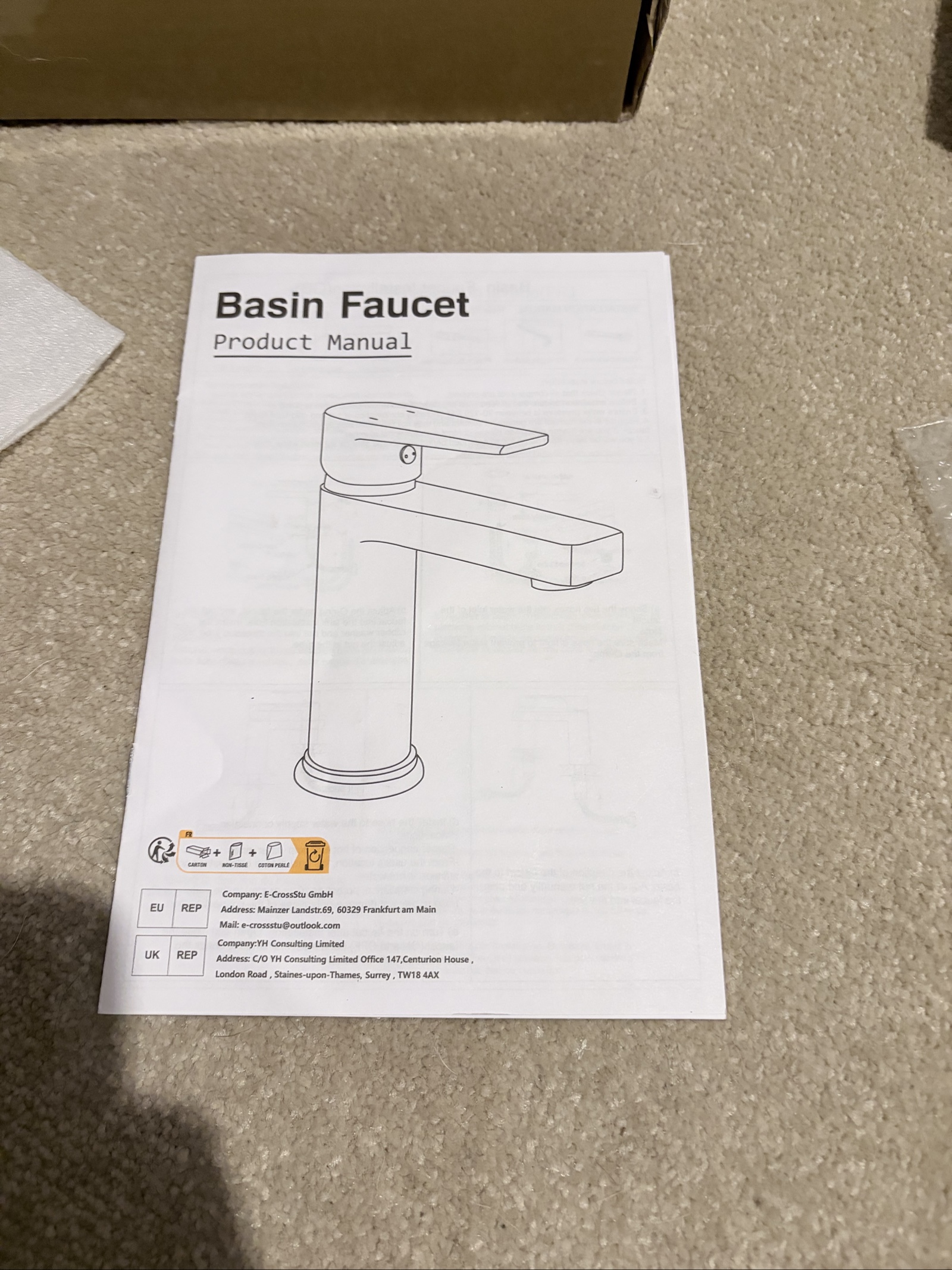 Matte Black Basin Faucet Mixer Tap image 3