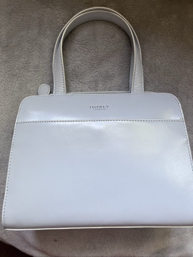 Osprey London pale grey Leather Handbag with Strap Women Other