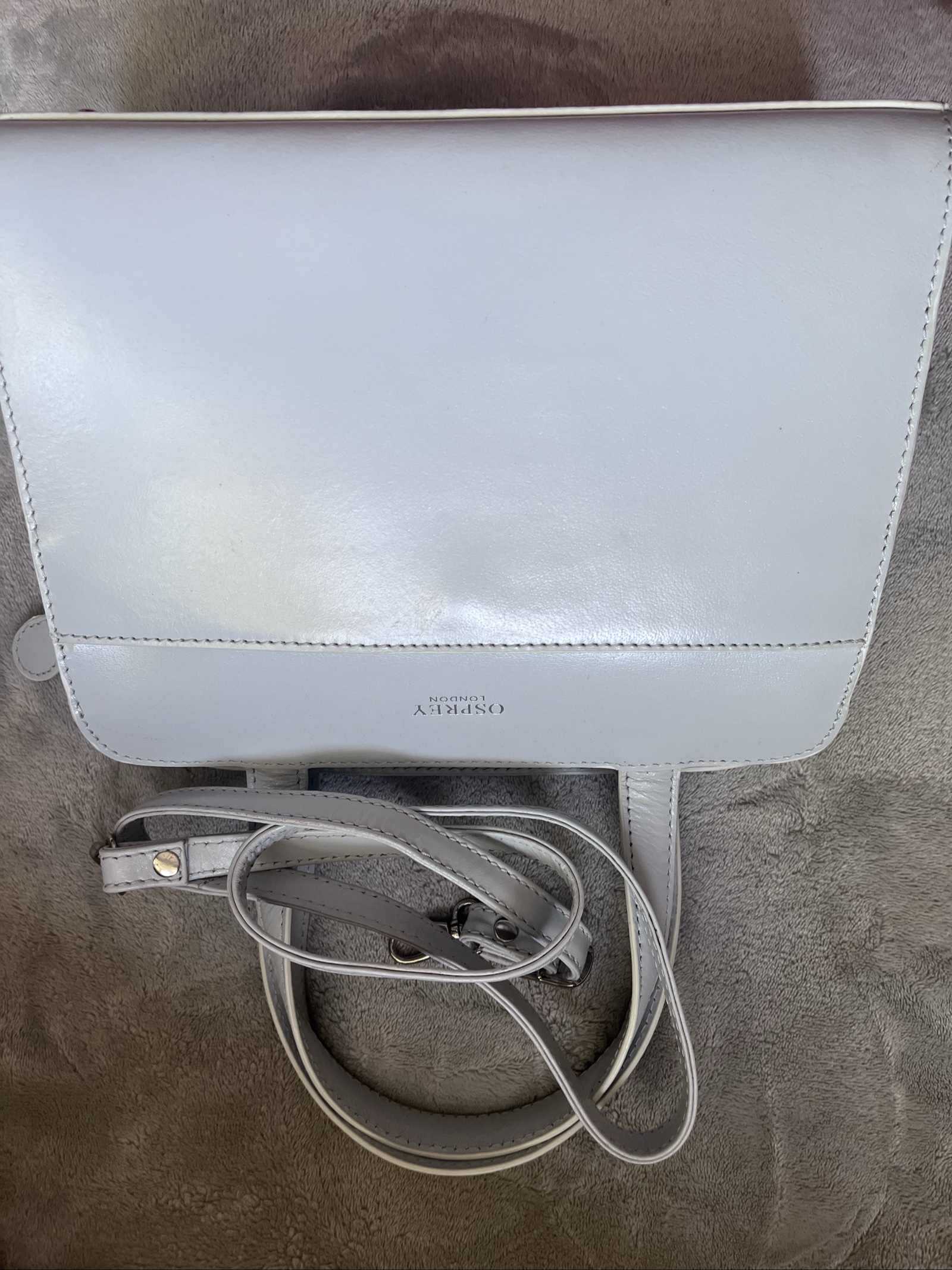 Osprey London pale grey Leather Handbag with Strap Women Other image 4
