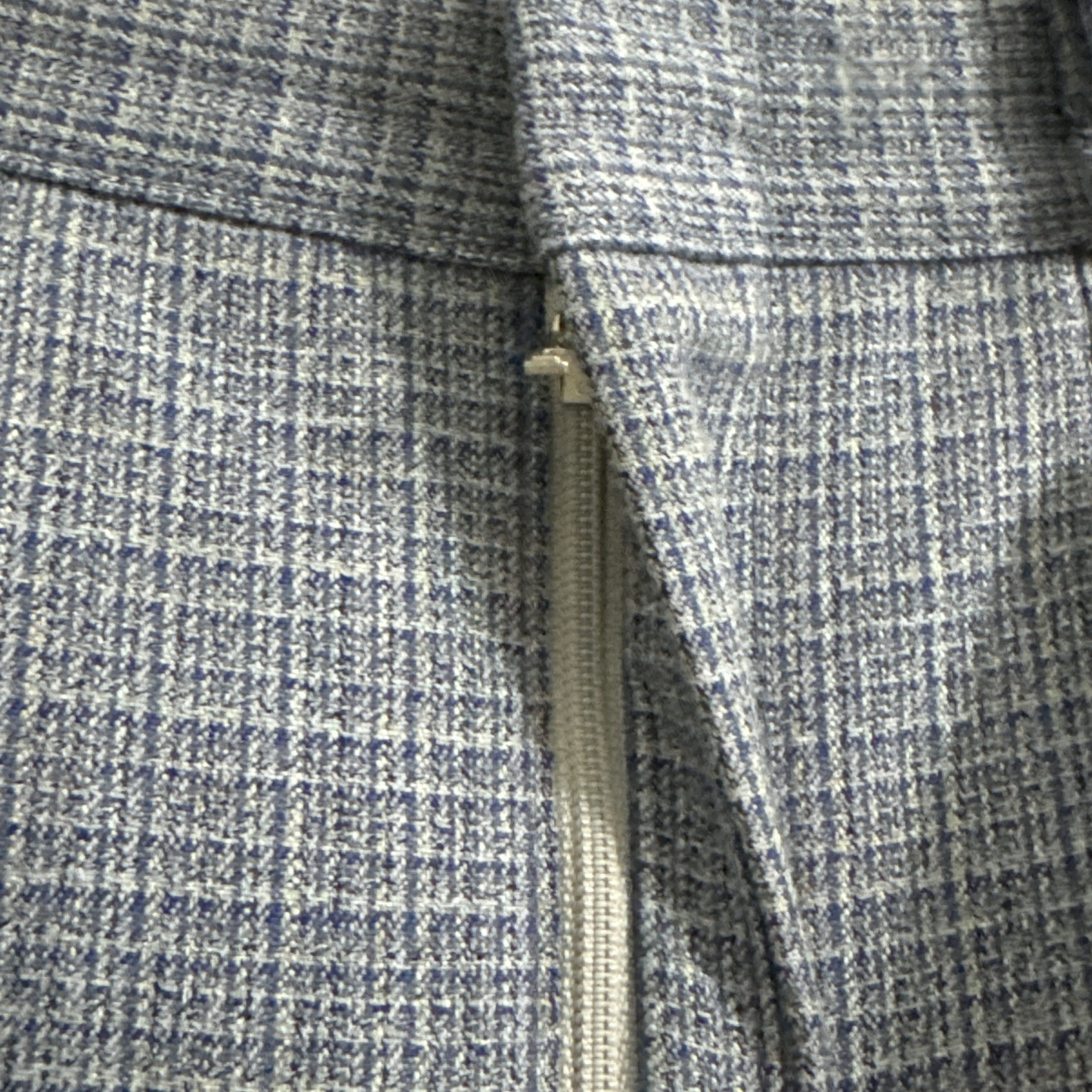 Trevira Grey Checked Pleated Trousers Size 32 2290 image 6