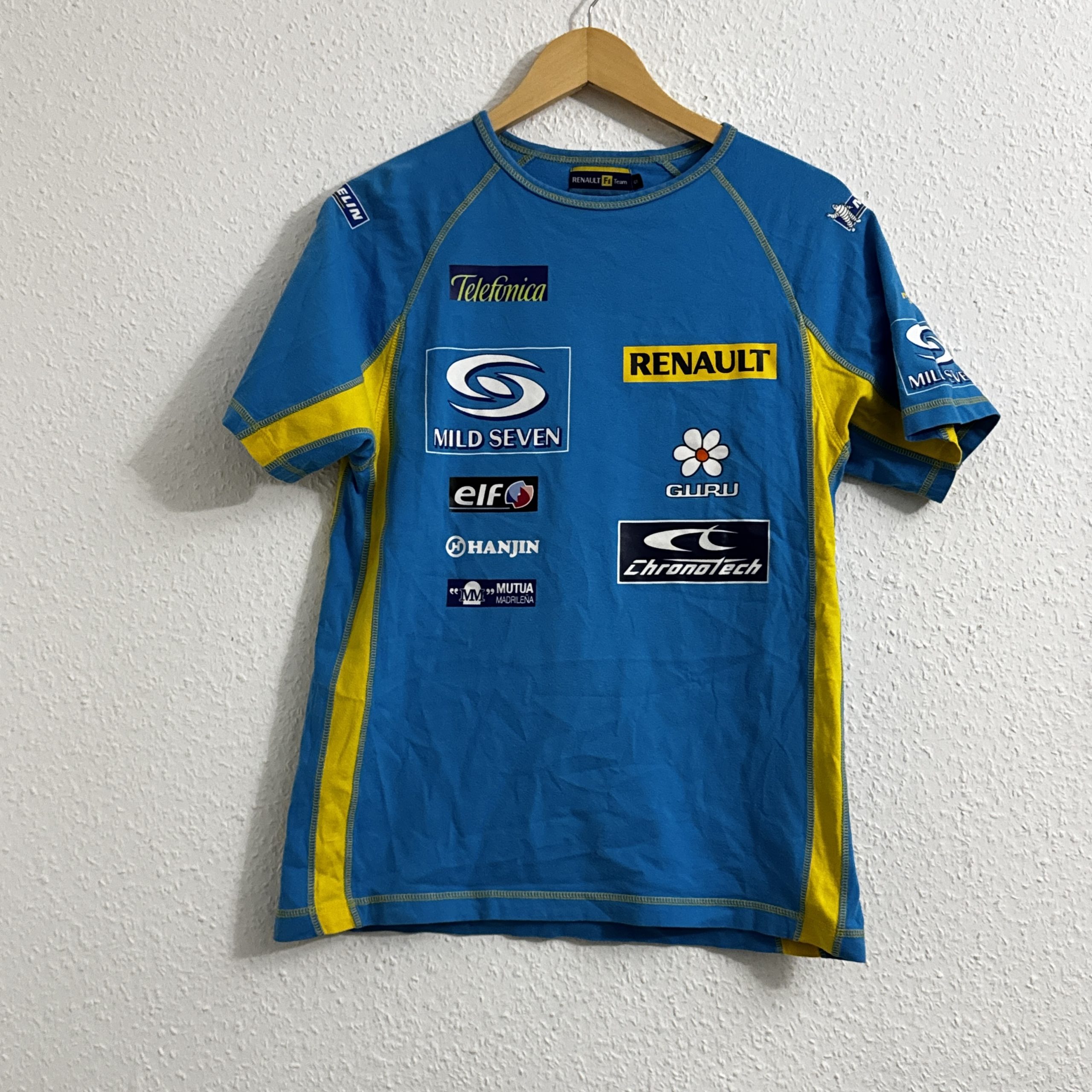 Renault Blue & Yellow Racing Logo T-Shirt M 2291
